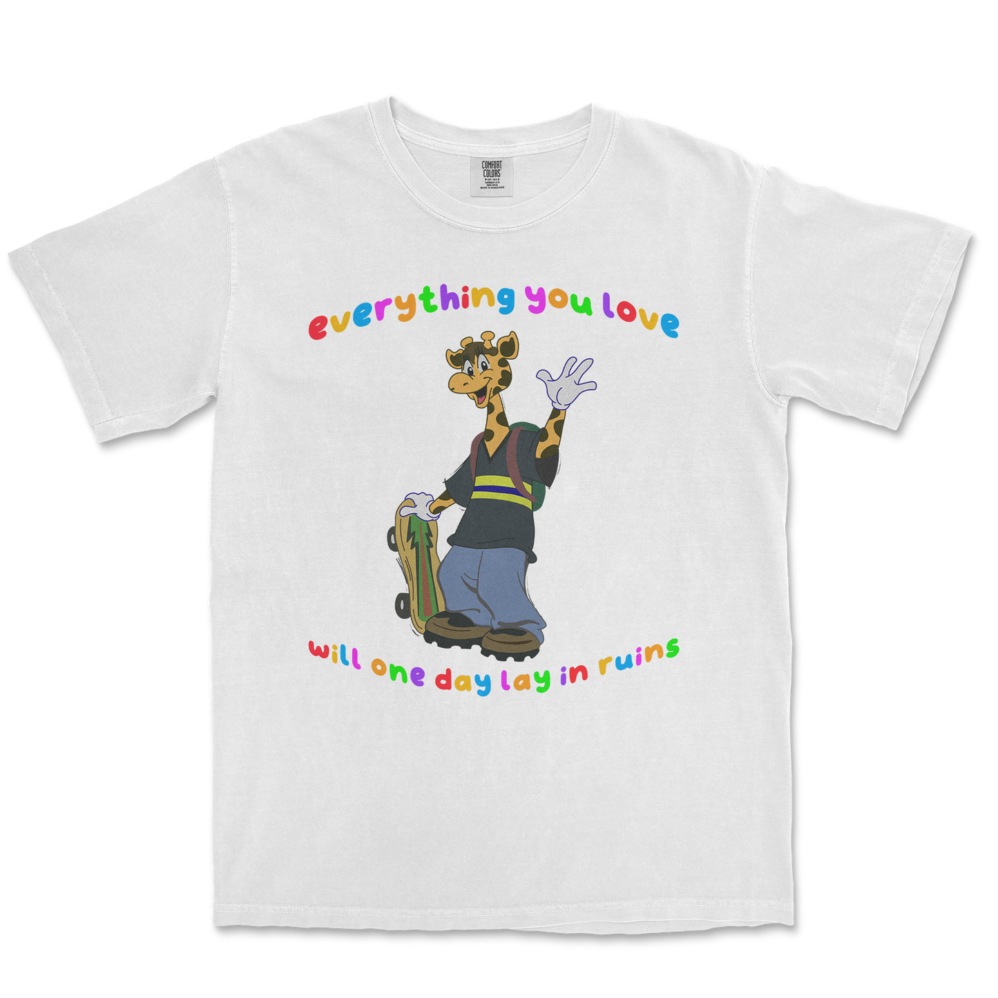 Comfort Colors T-Shirt Jerry the Giraffe in White