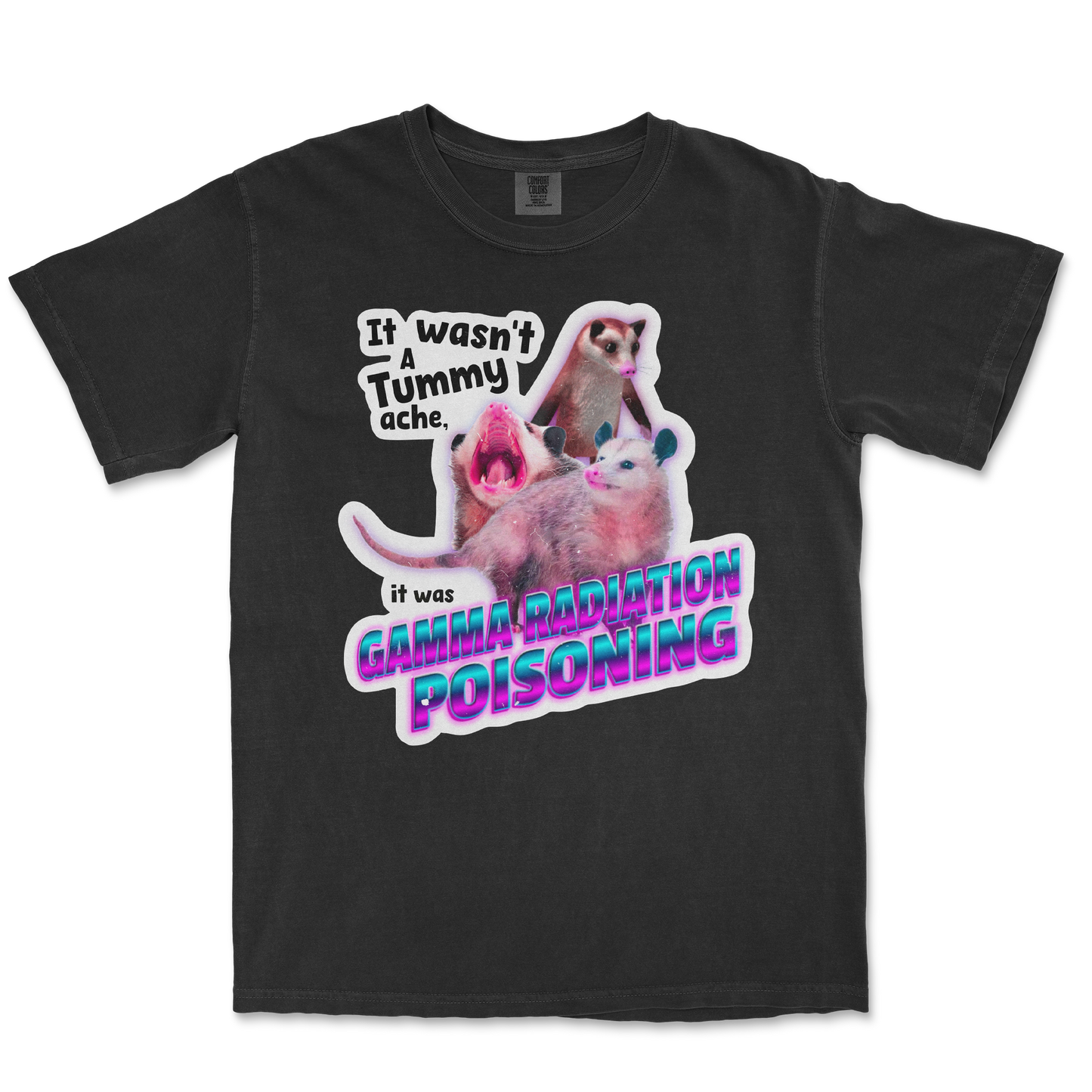 Comfort Colors T-Shirt Possum Radiation in Black