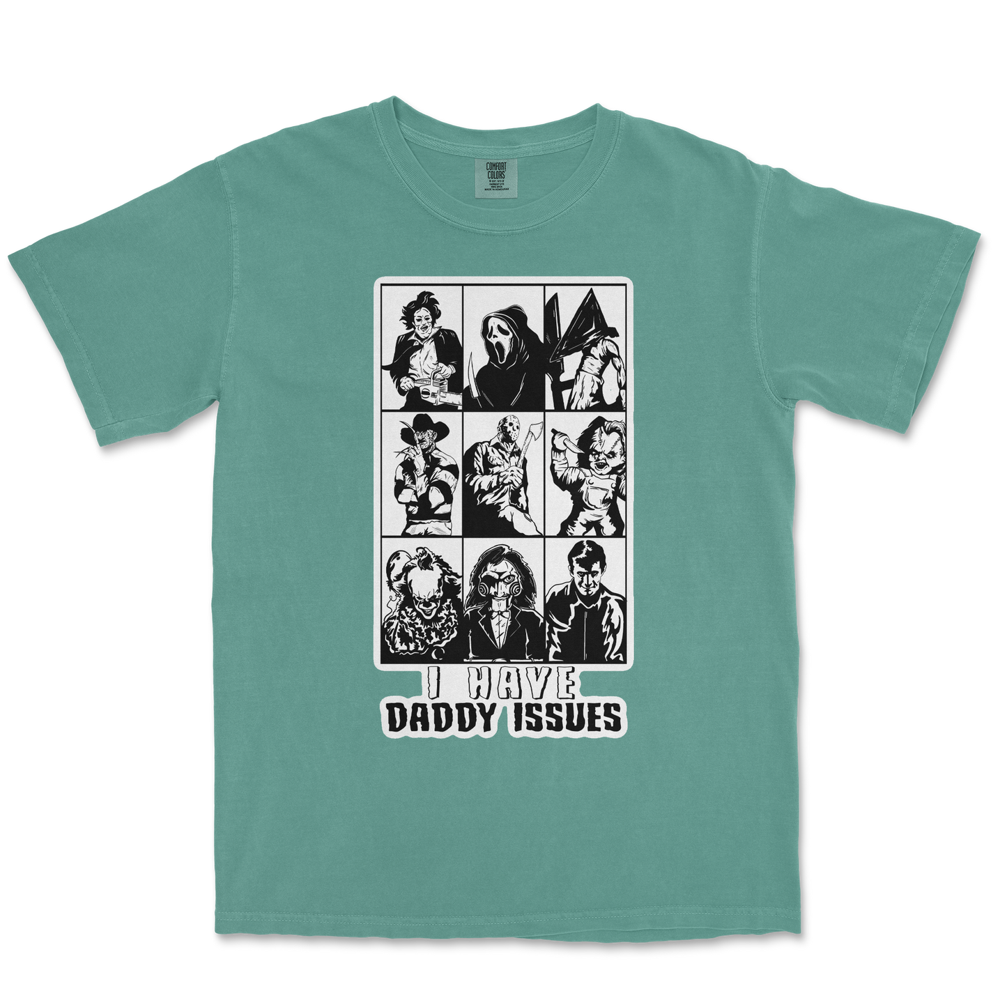 Comfort Colors T-Shirt Daddy Issues in Light-Green