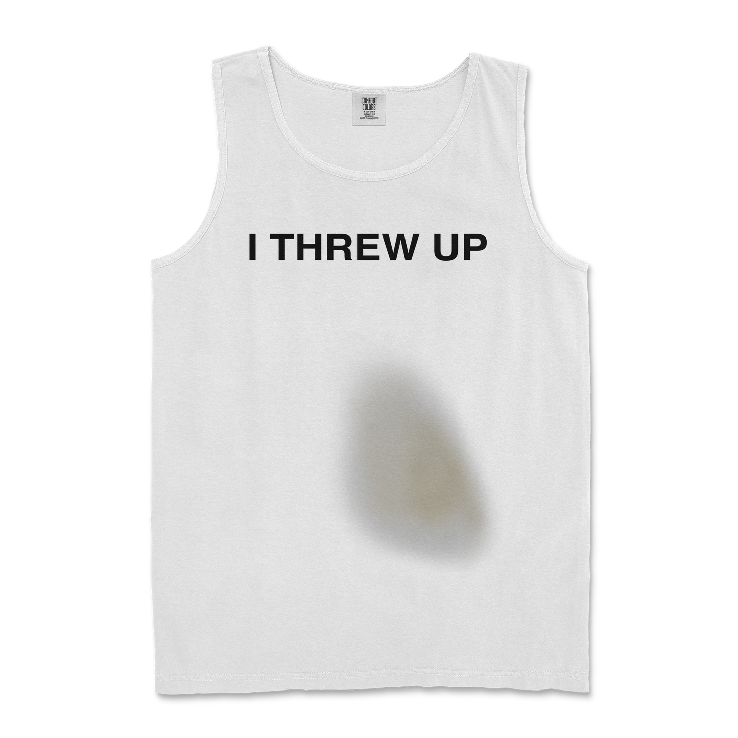 Comfort Colors Tank Top Mom I Threw Up in White