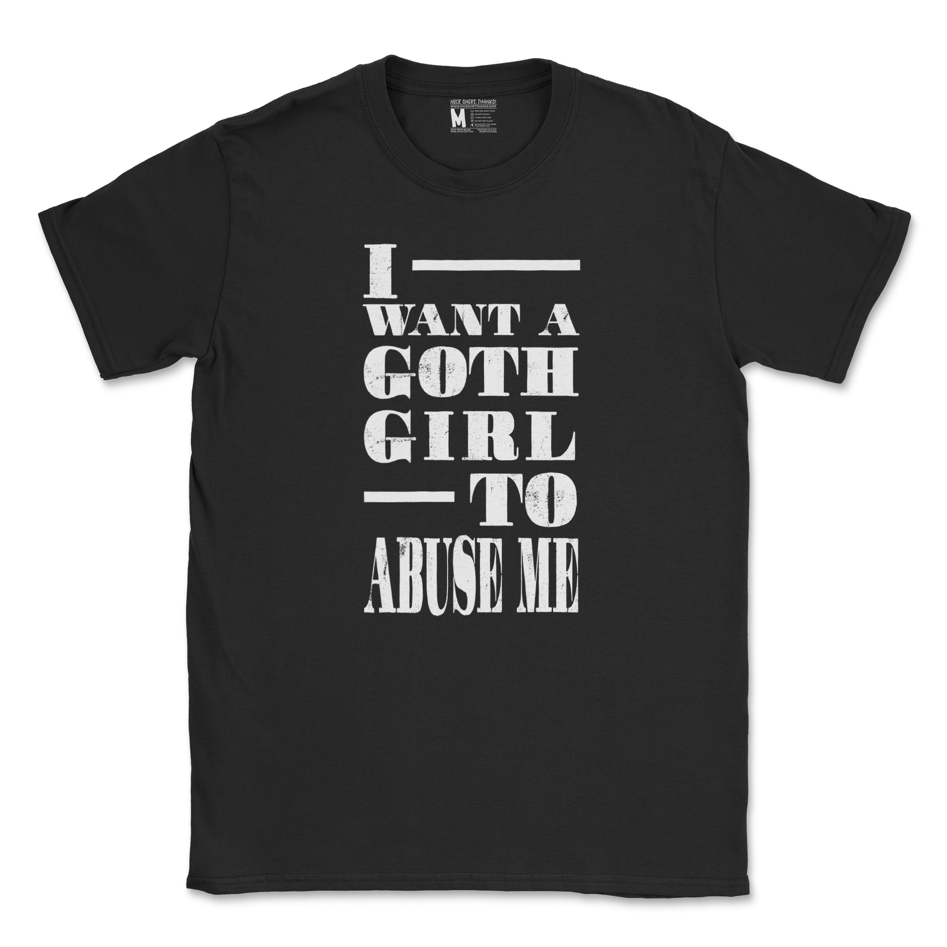 Gildan SoftStyle T-Shirt I Want A Goth GF in Black