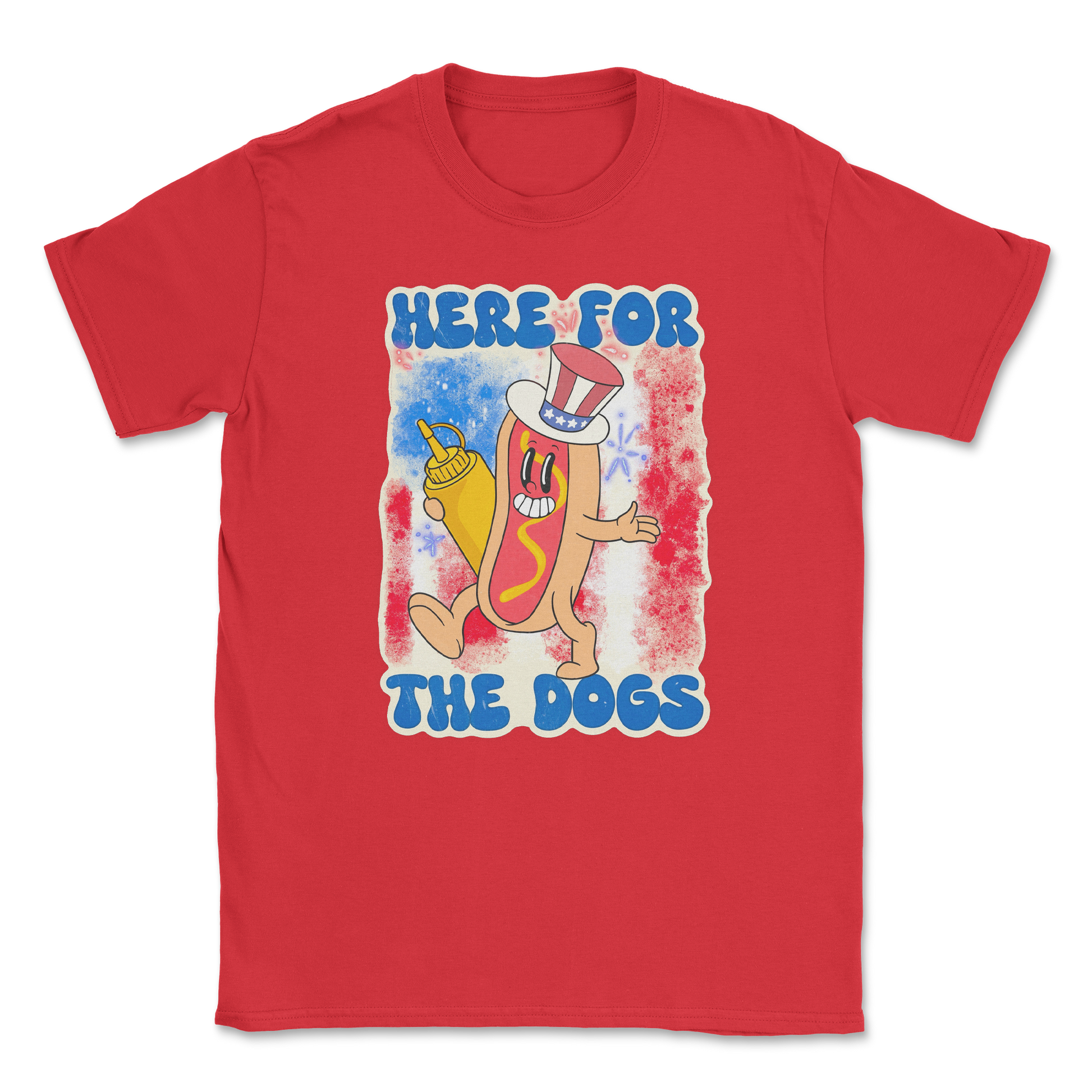 Heavy Blend T-Shirt Hot Dog in Red