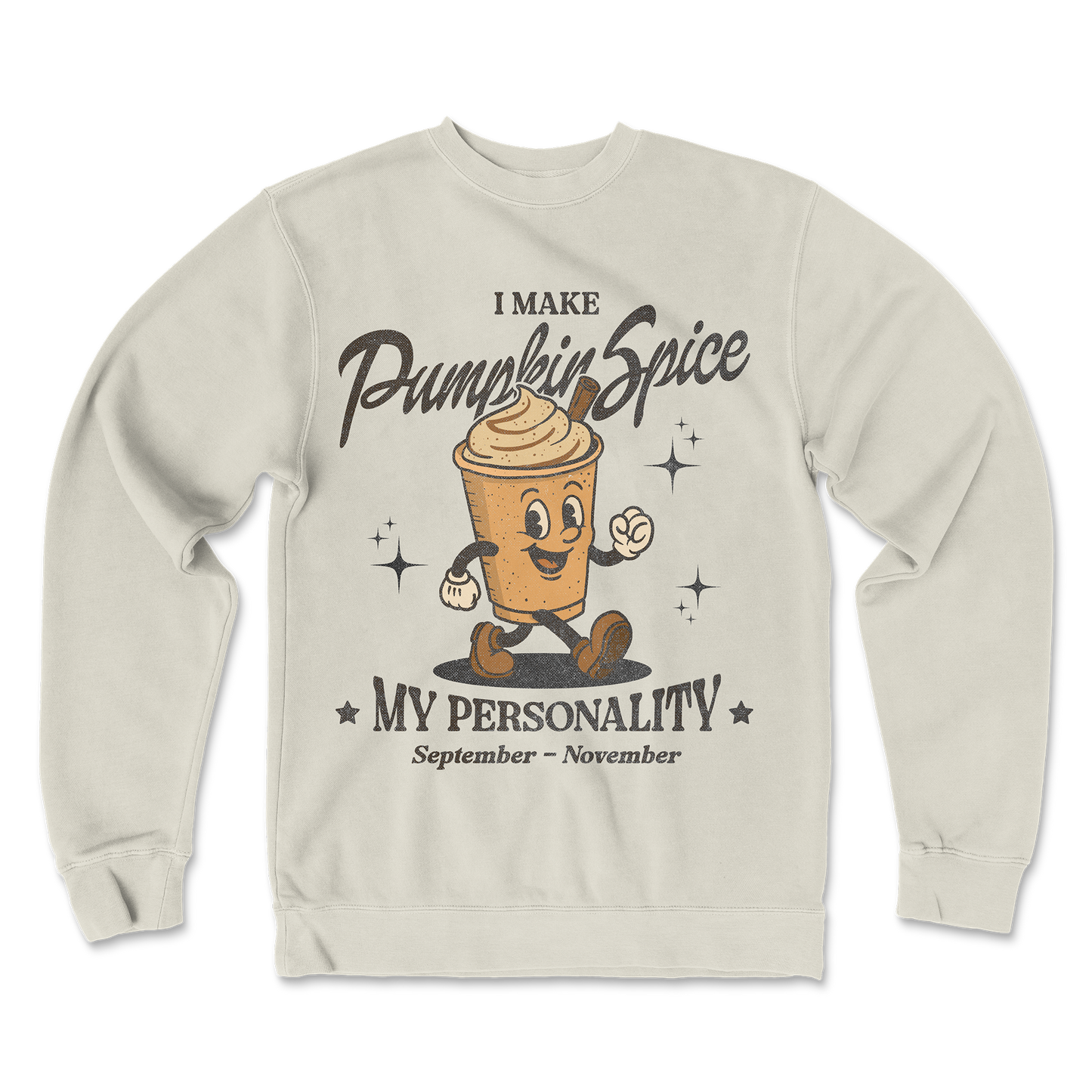Independent Clothing Co. Crew Neck Pumpkin Spice Personality in Bone