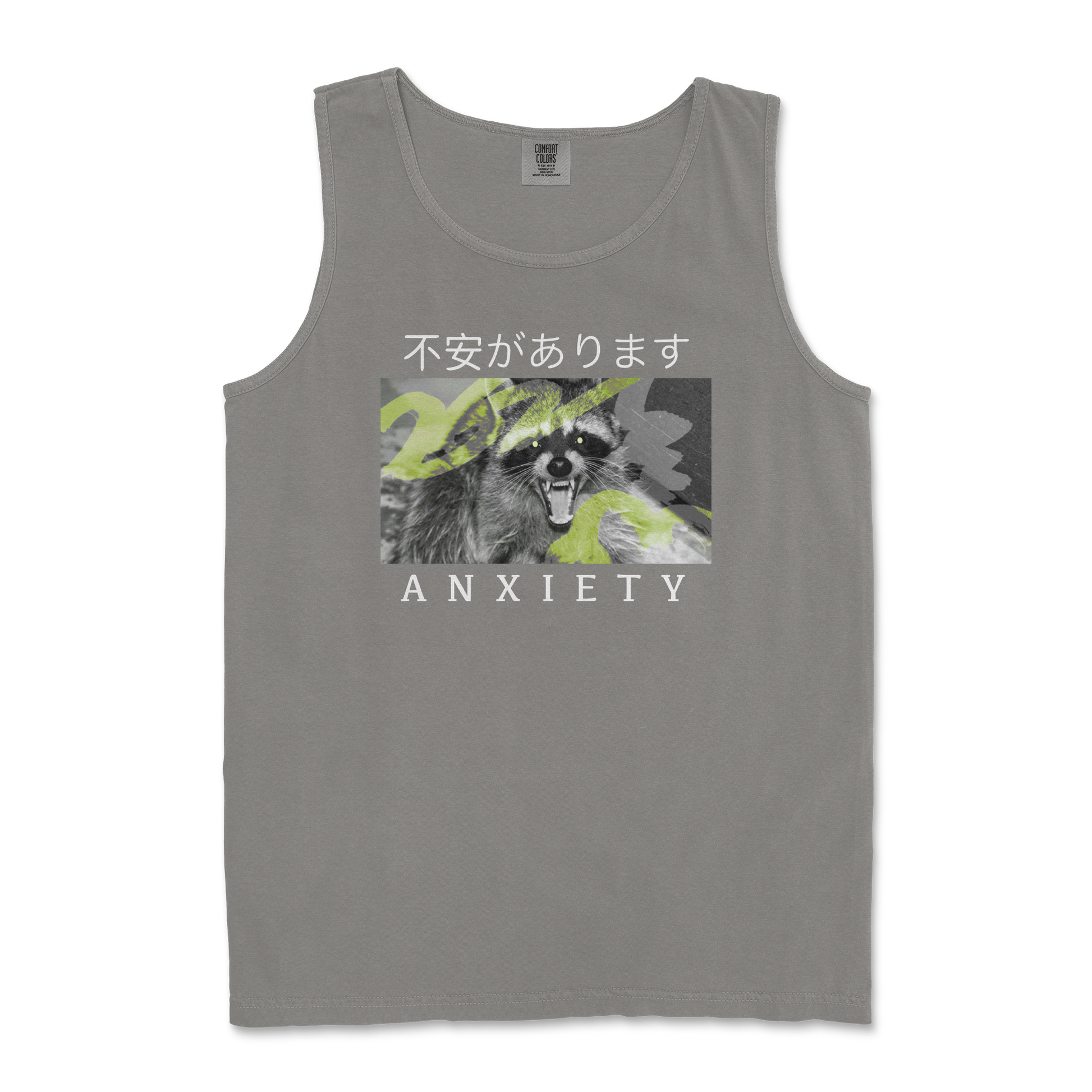 Comfort Colors Tank Top Anxiety in Grey