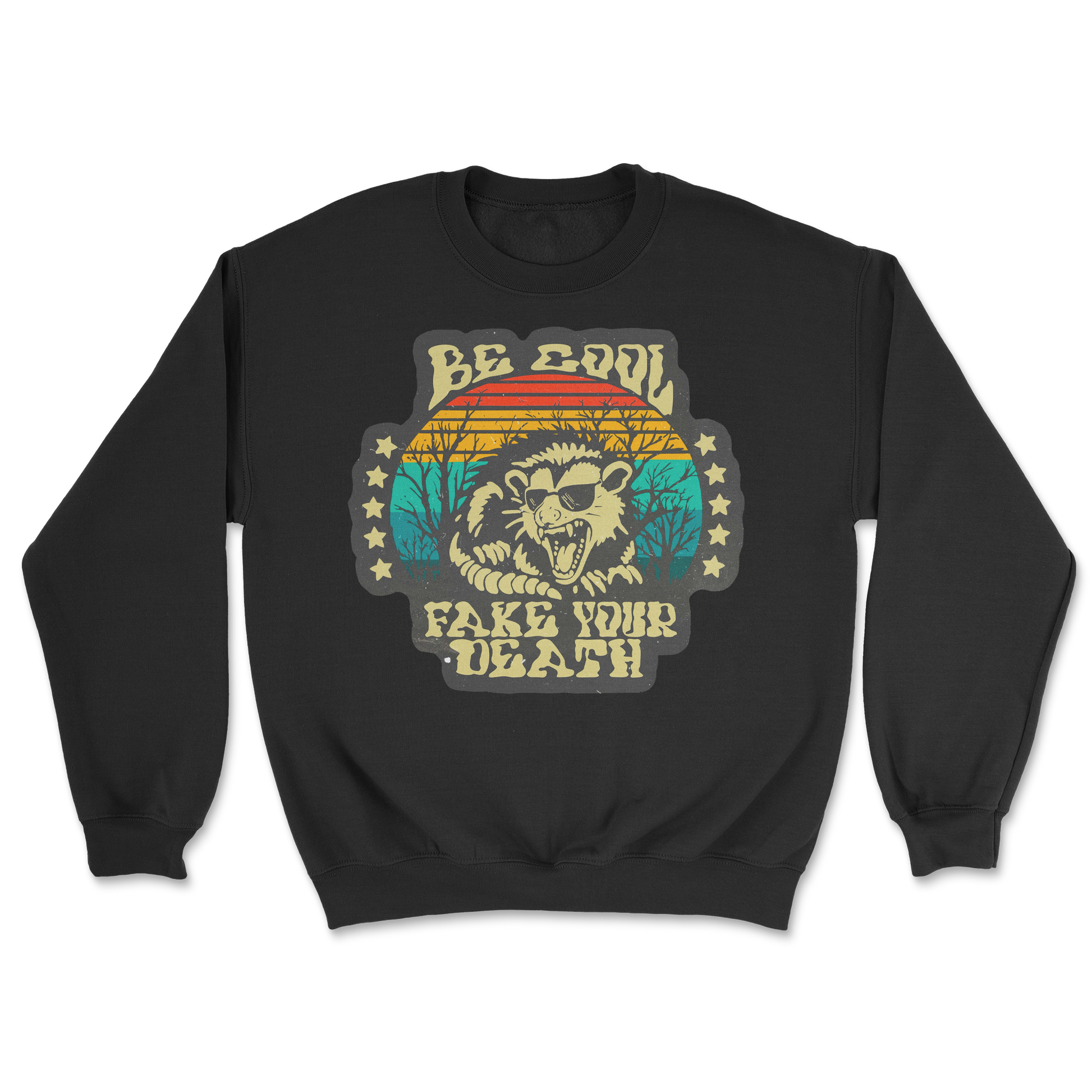 Heavy Blend Crew Neck Fake Your Death in Black