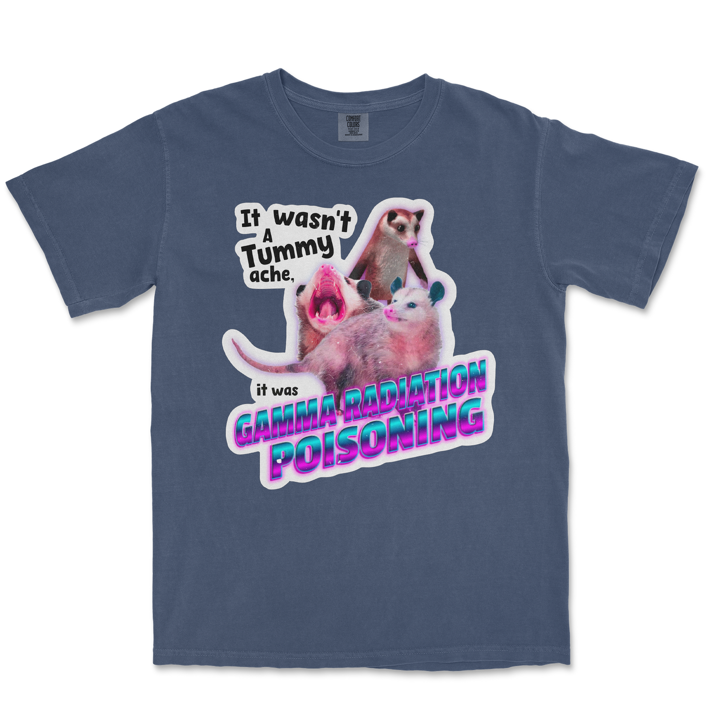 Comfort Colors T-Shirt Possum Radiation in Midnight