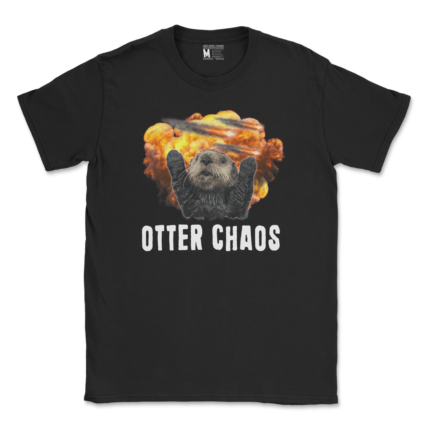 Gildan SoftStyle T-Shirt Otter Chaos in Black