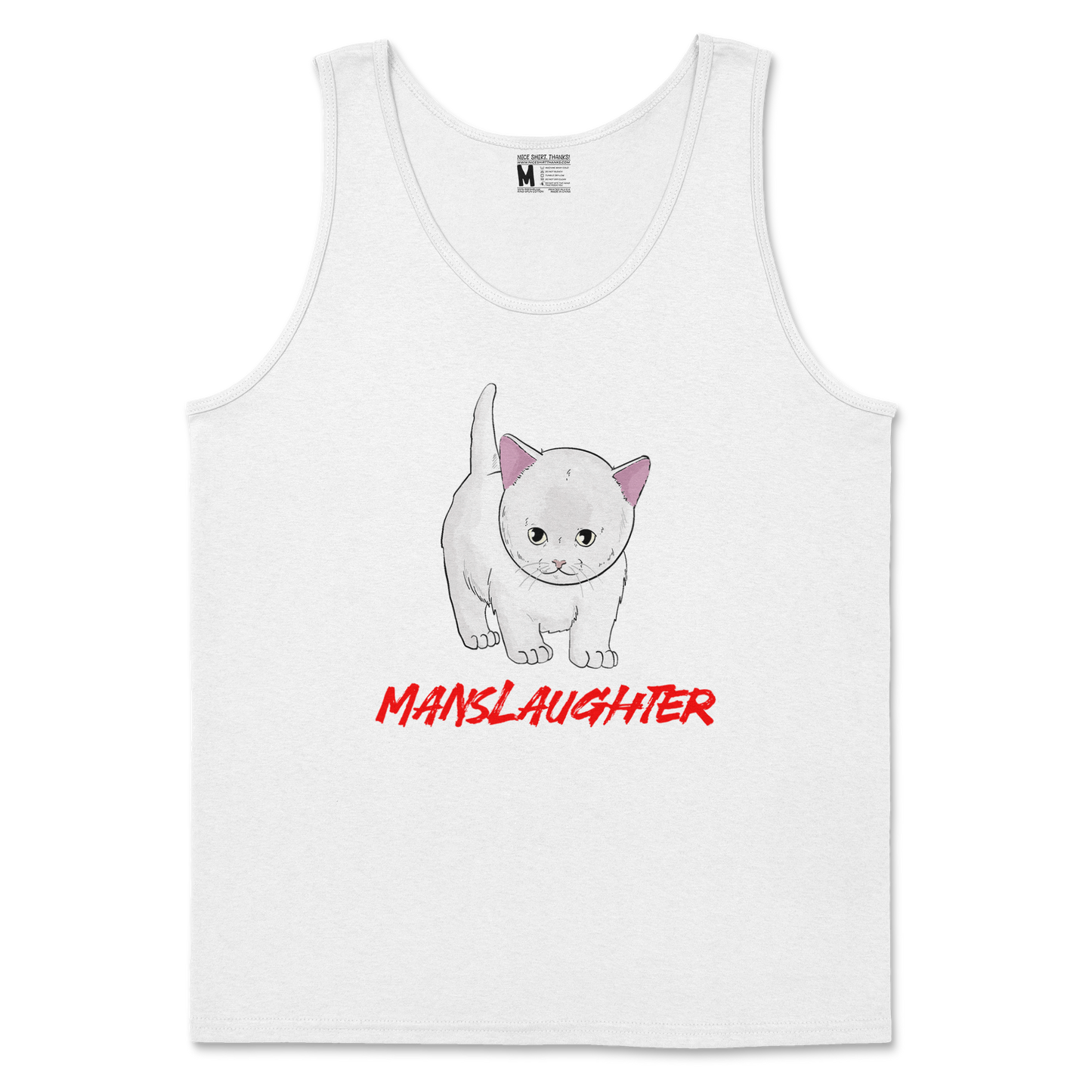 Gildan SoftStyle Tank Top Manslaughter in White