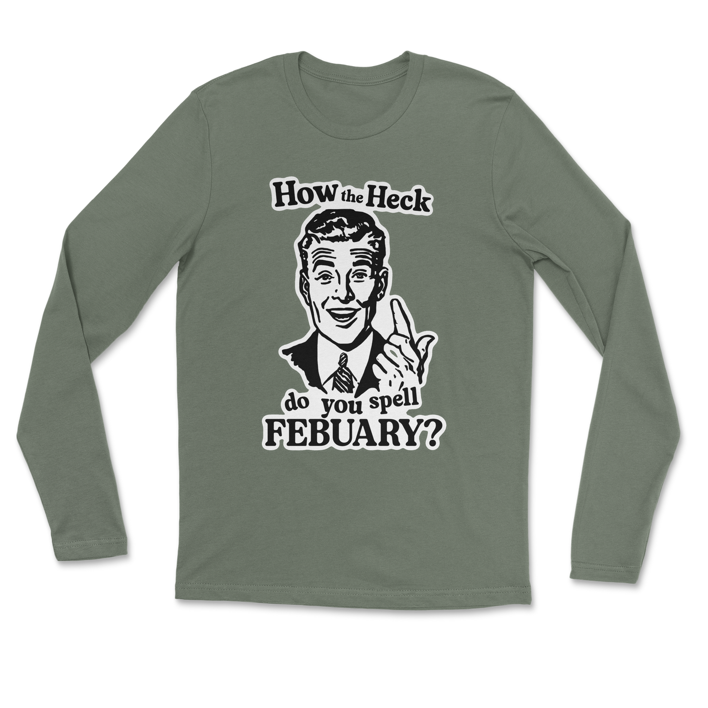 Heavy Blend Long Sleeve February in Military Green