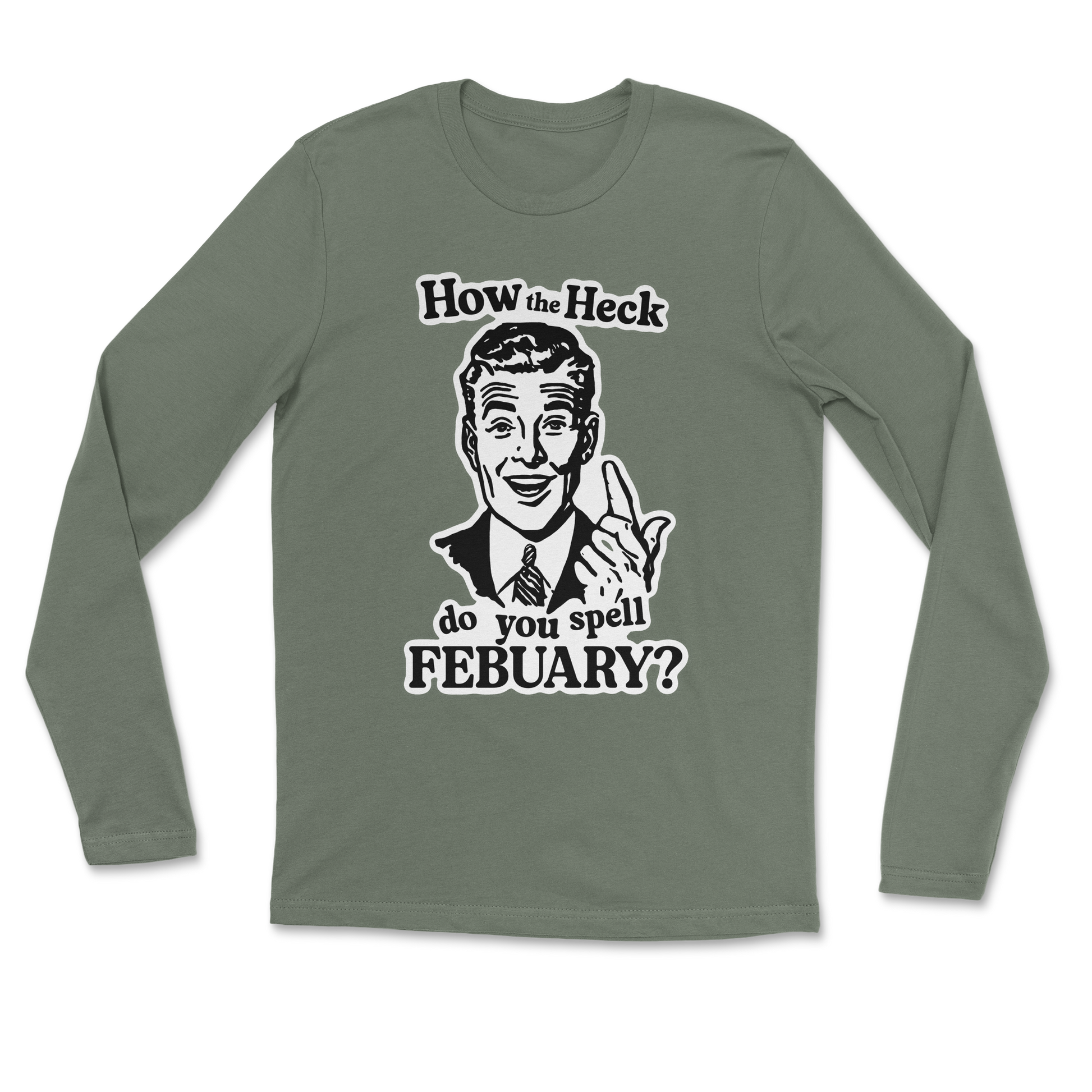 Heavy Blend Long Sleeve February in Military Green