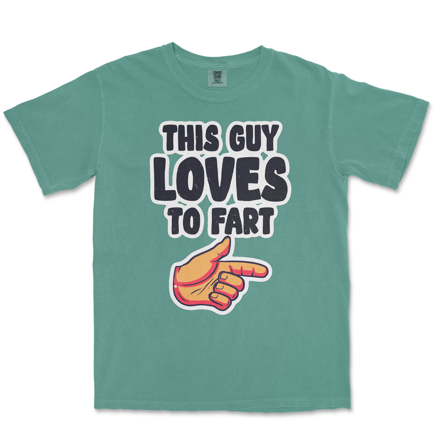 Comfort Colors T-Shirt Who Farted in Light-Green