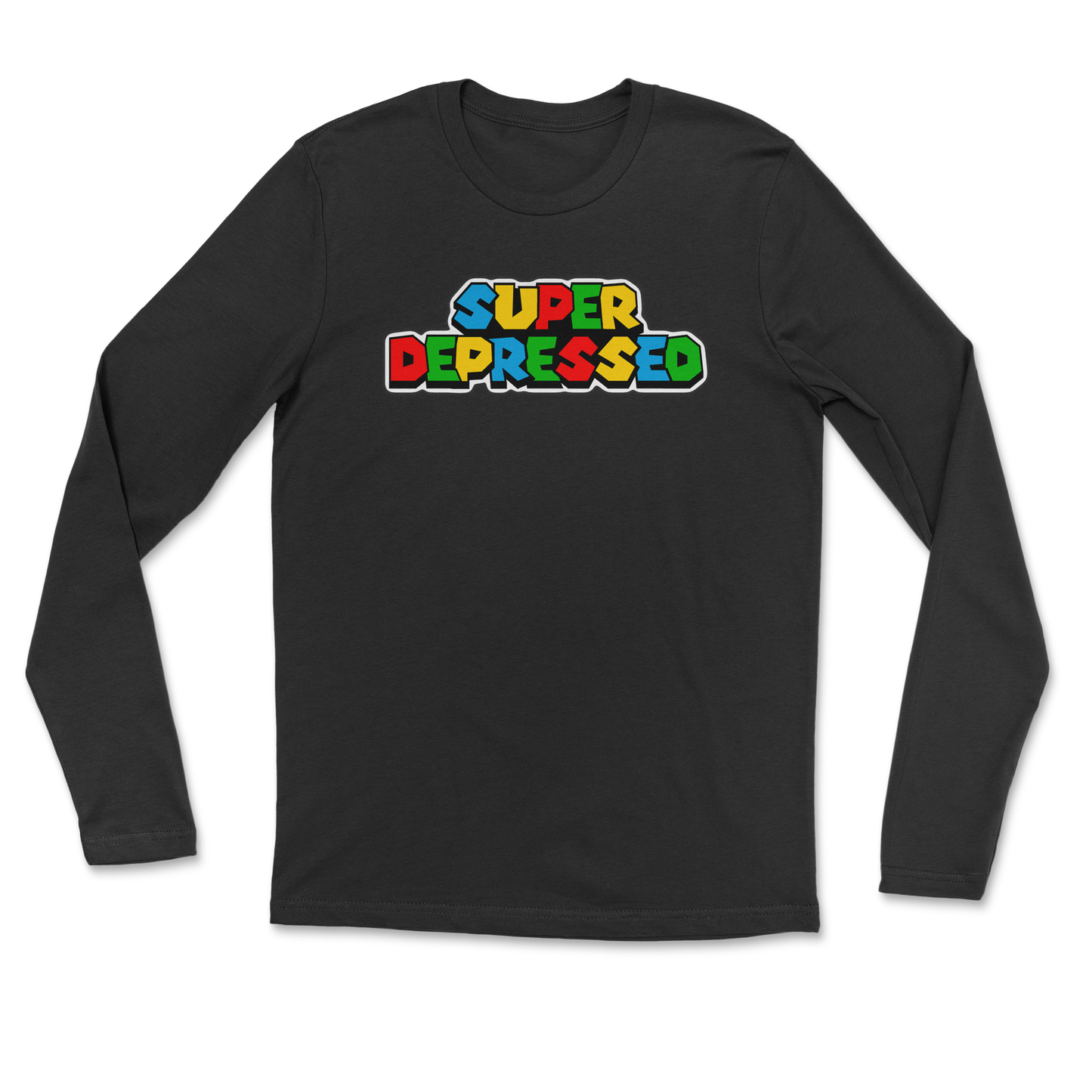 Heavy Blend Long Sleeve Super Depressed in Black