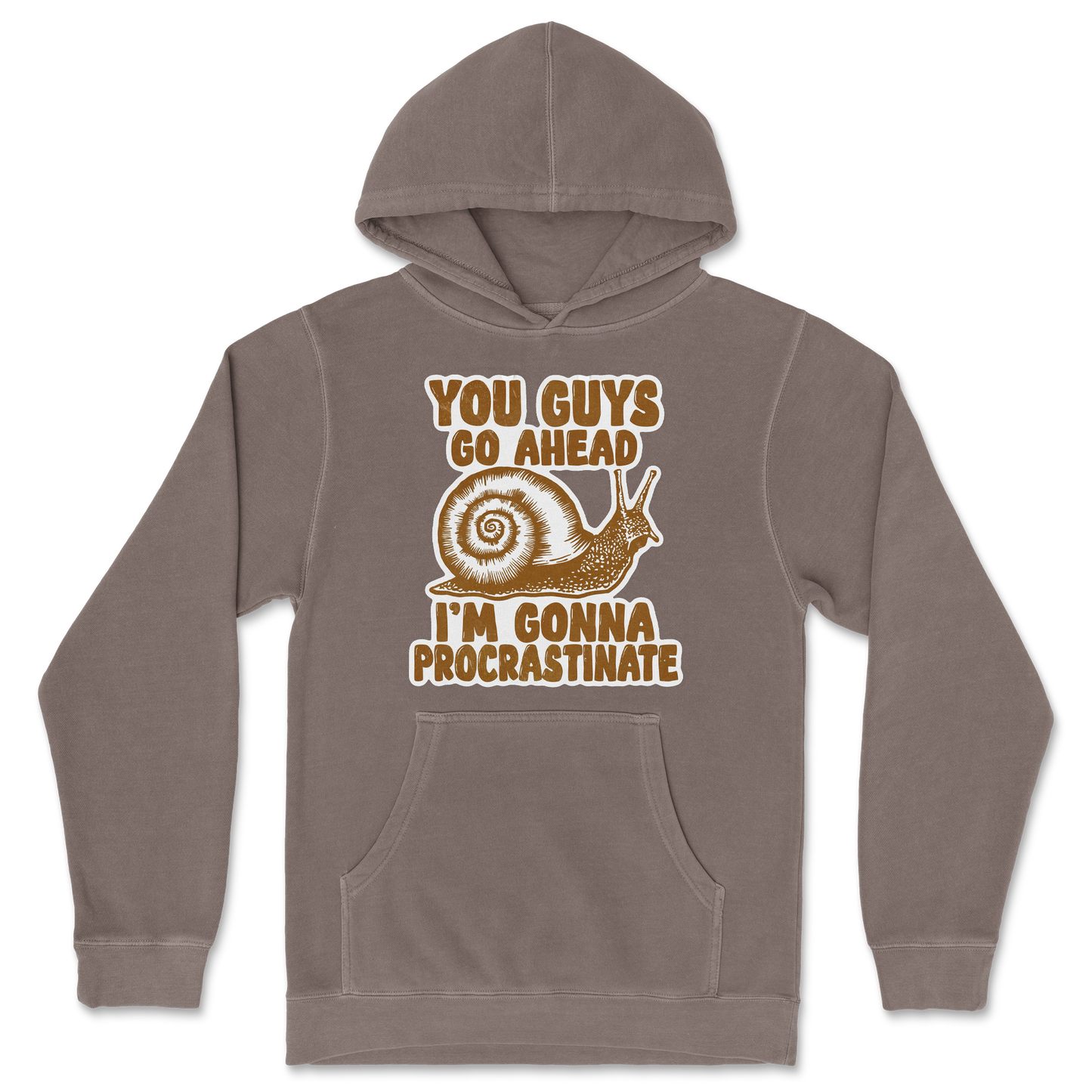 Independent Clothing Co. Hoodie Procrastinating Snail in Clay