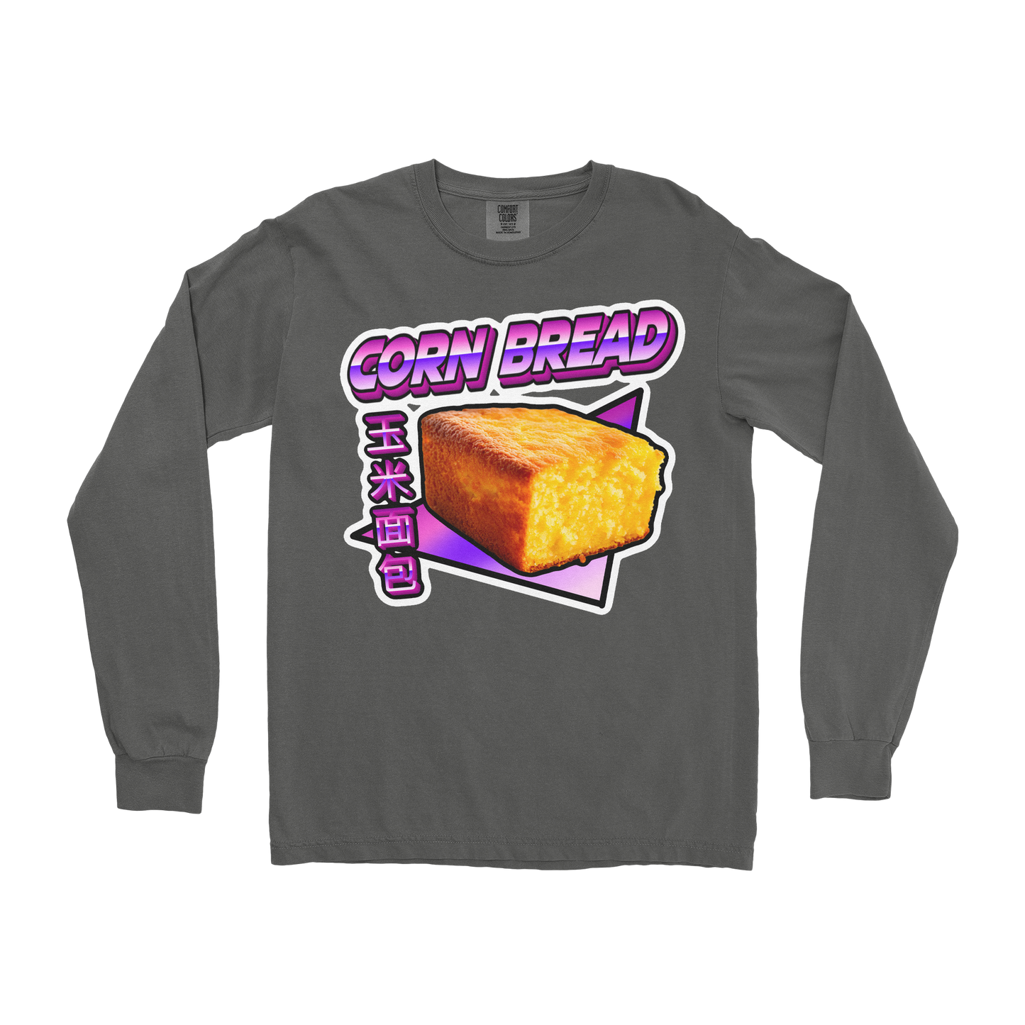 Comfort Colors Long Sleeve Corn Bread in Pepper