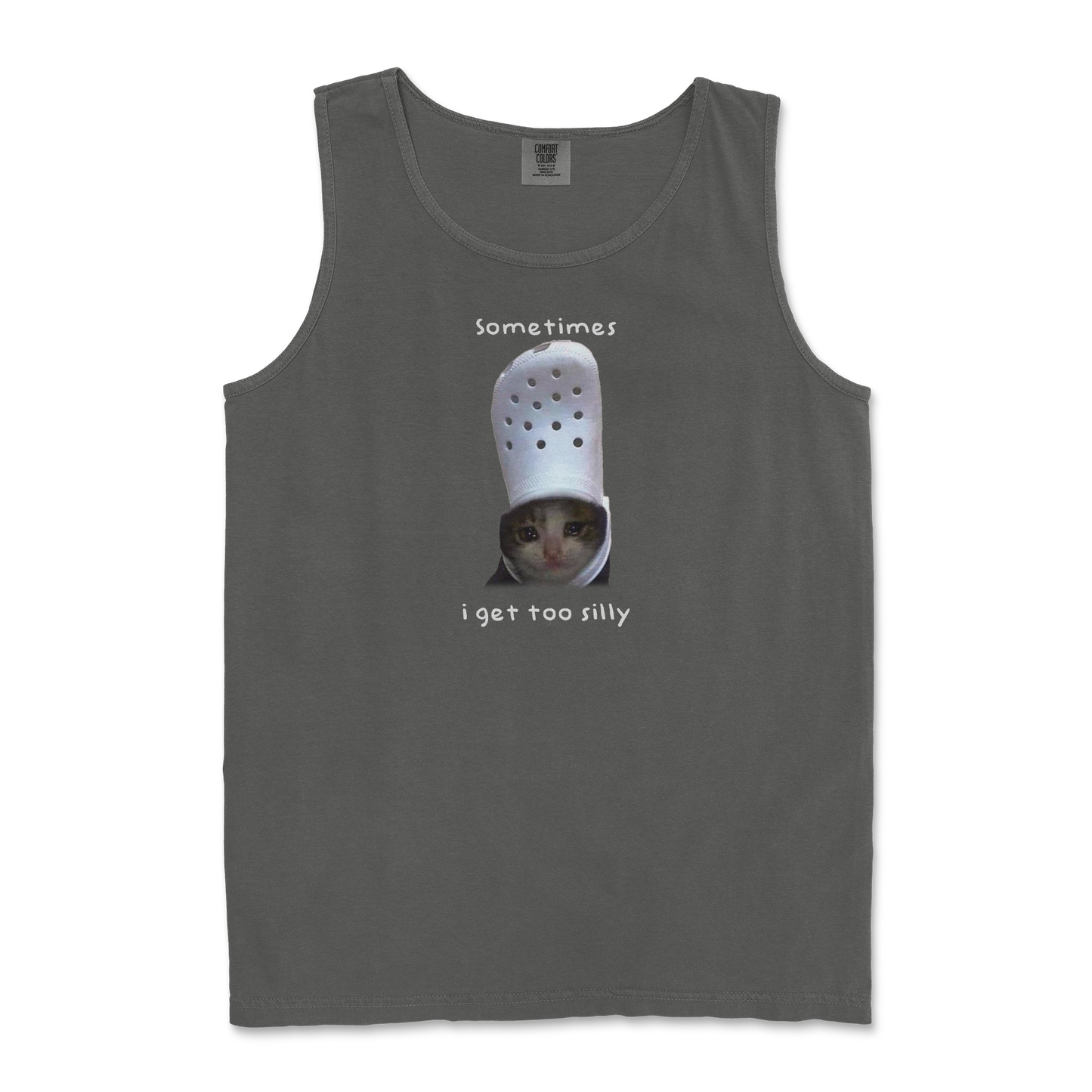 Comfort Colors Tank Top Got Too Silly in Pepper