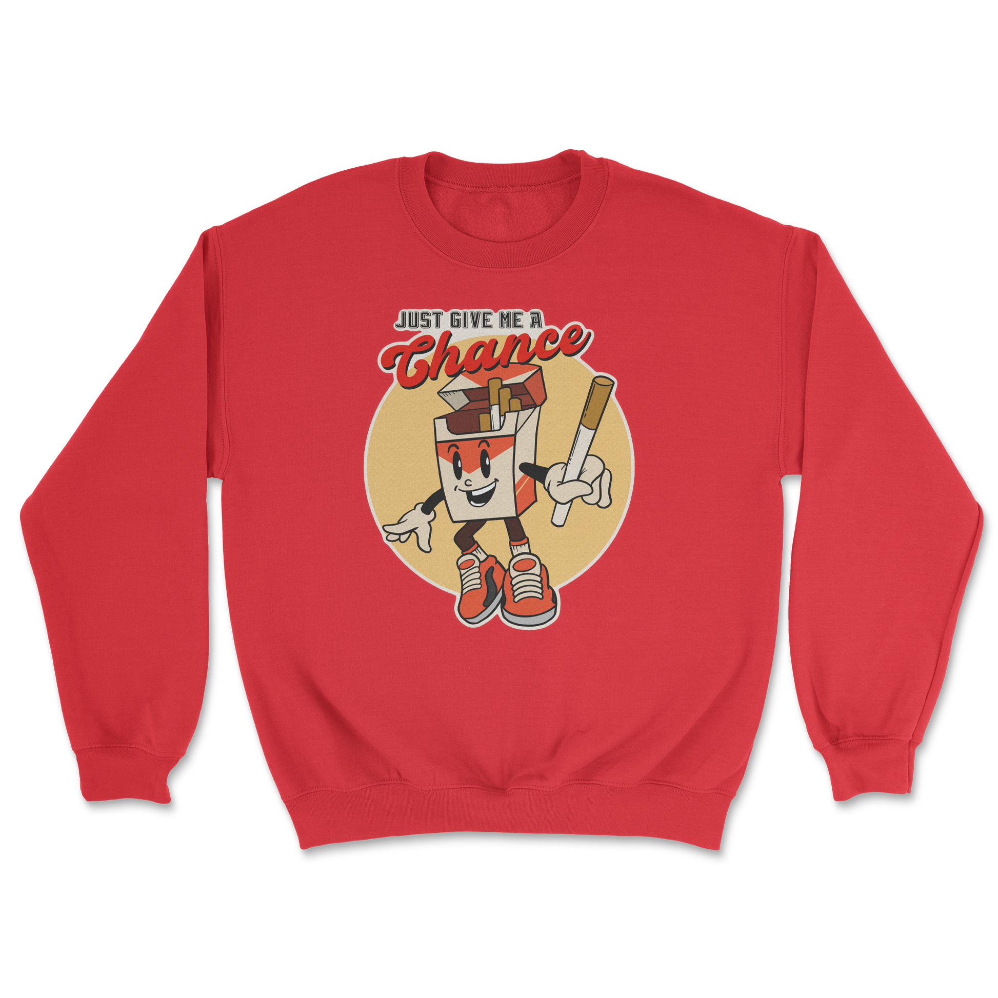 Heavy Blend Crew Neck Vintage Cigarette in Red