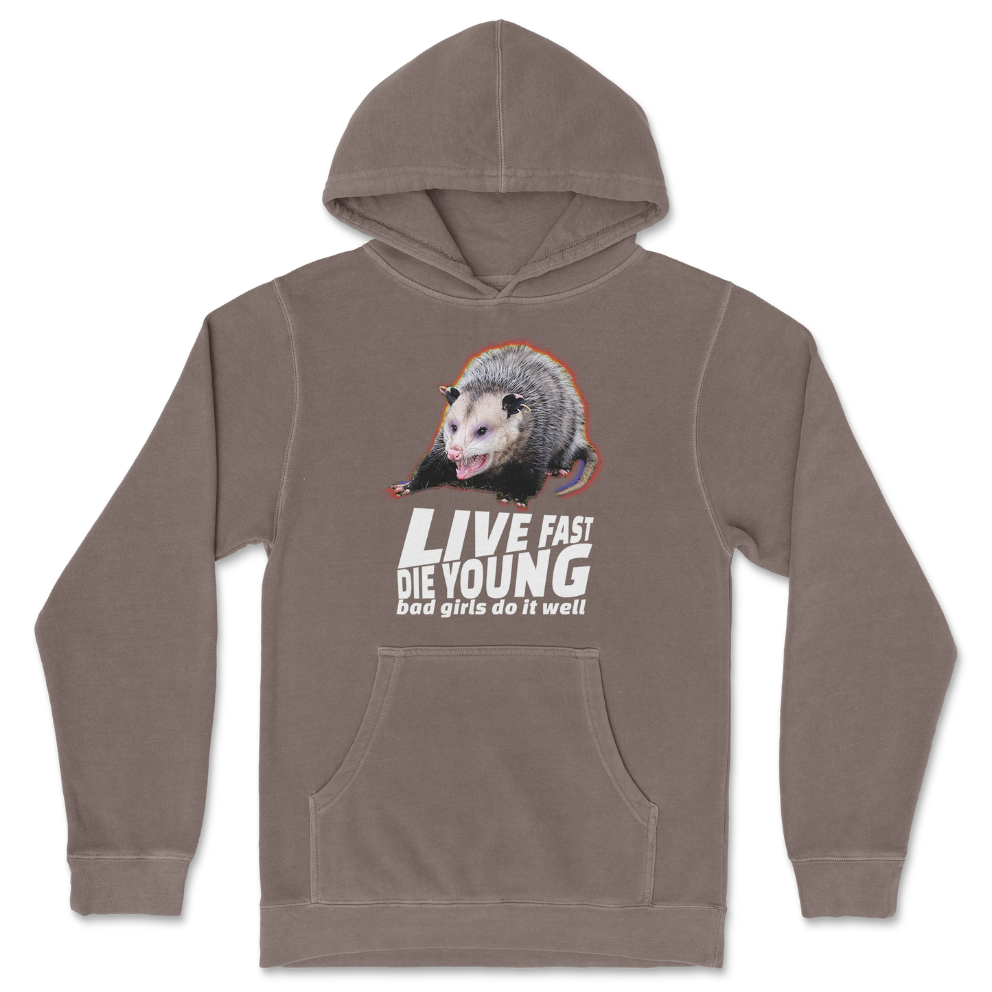 Independent Clothing Co. Hoodie Live Fast Die Young in Clay