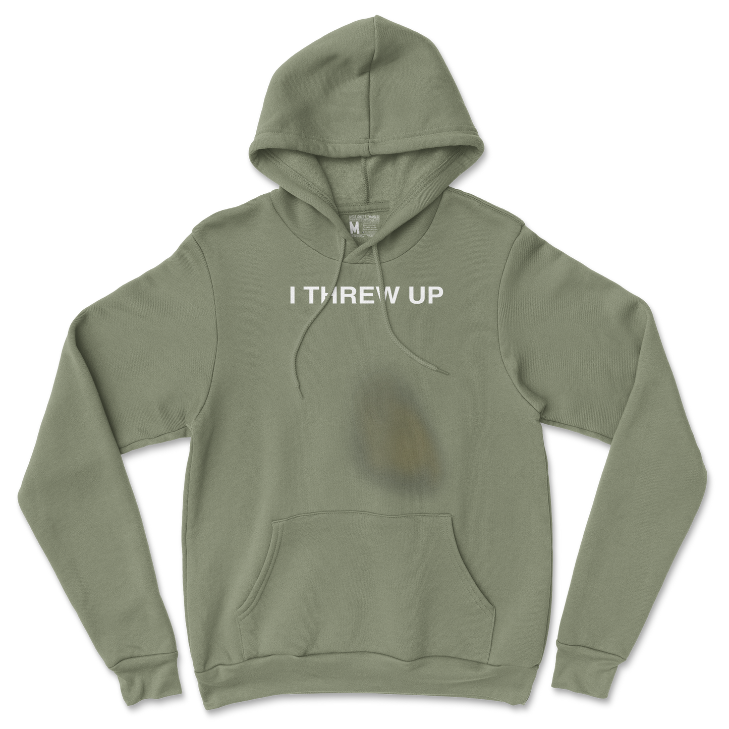 Gildan SoftStyle Hoodie Mom I Threw Up in Military Green