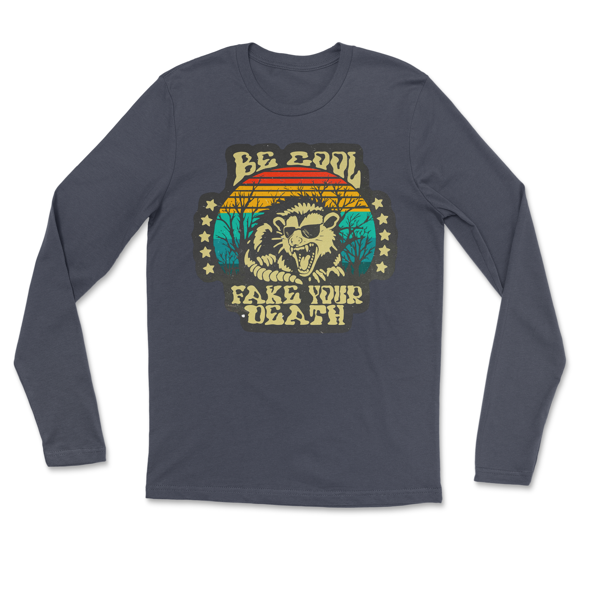 Heavy Blend Long Sleeve Fake Your Death in Navy