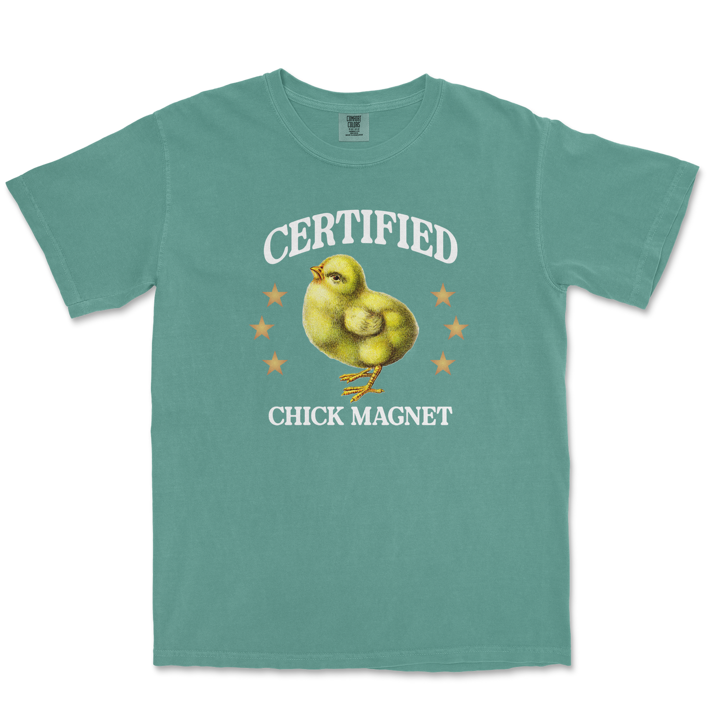 Comfort Colors T-Shirt Chick Magnet in Light Green