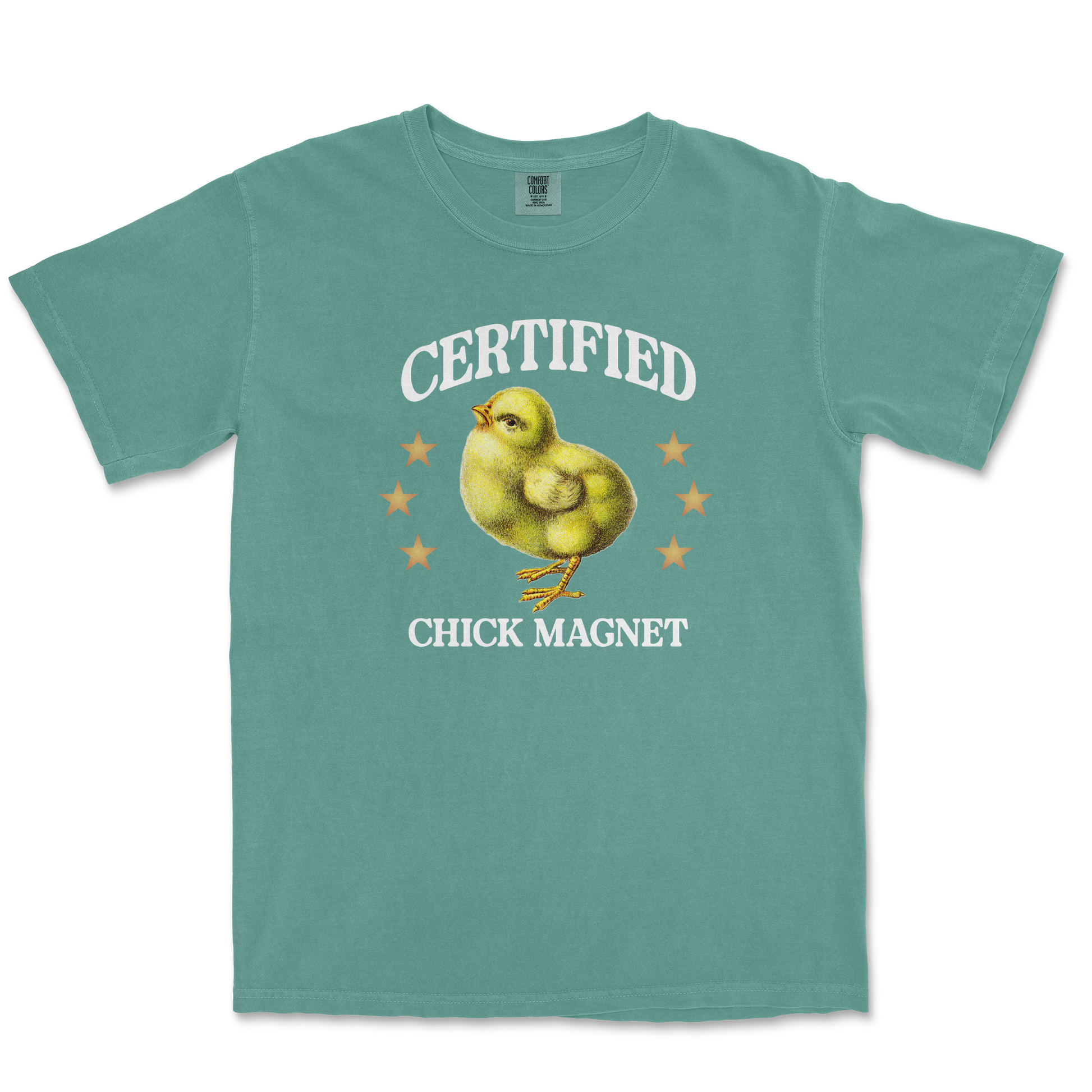 Comfort Colors T-Shirt Chick Magnet in Light Green