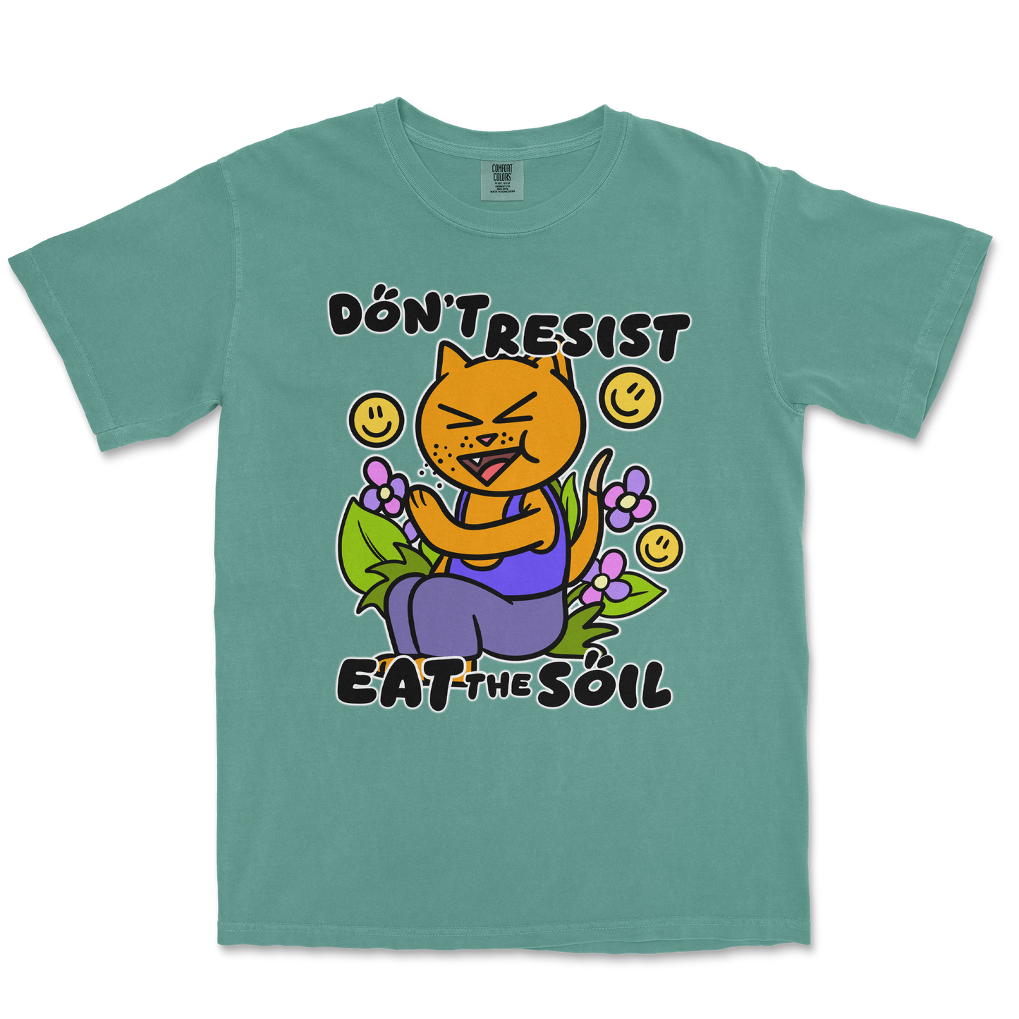 Comfort Colors T-Shirt Eat The Soil in Light-Green