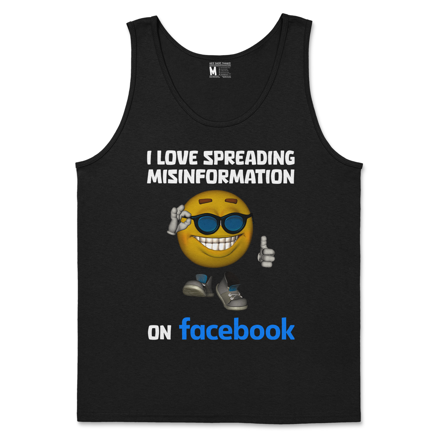 Gildan SoftStyle Tank Top Spreadin Misinformation in Black