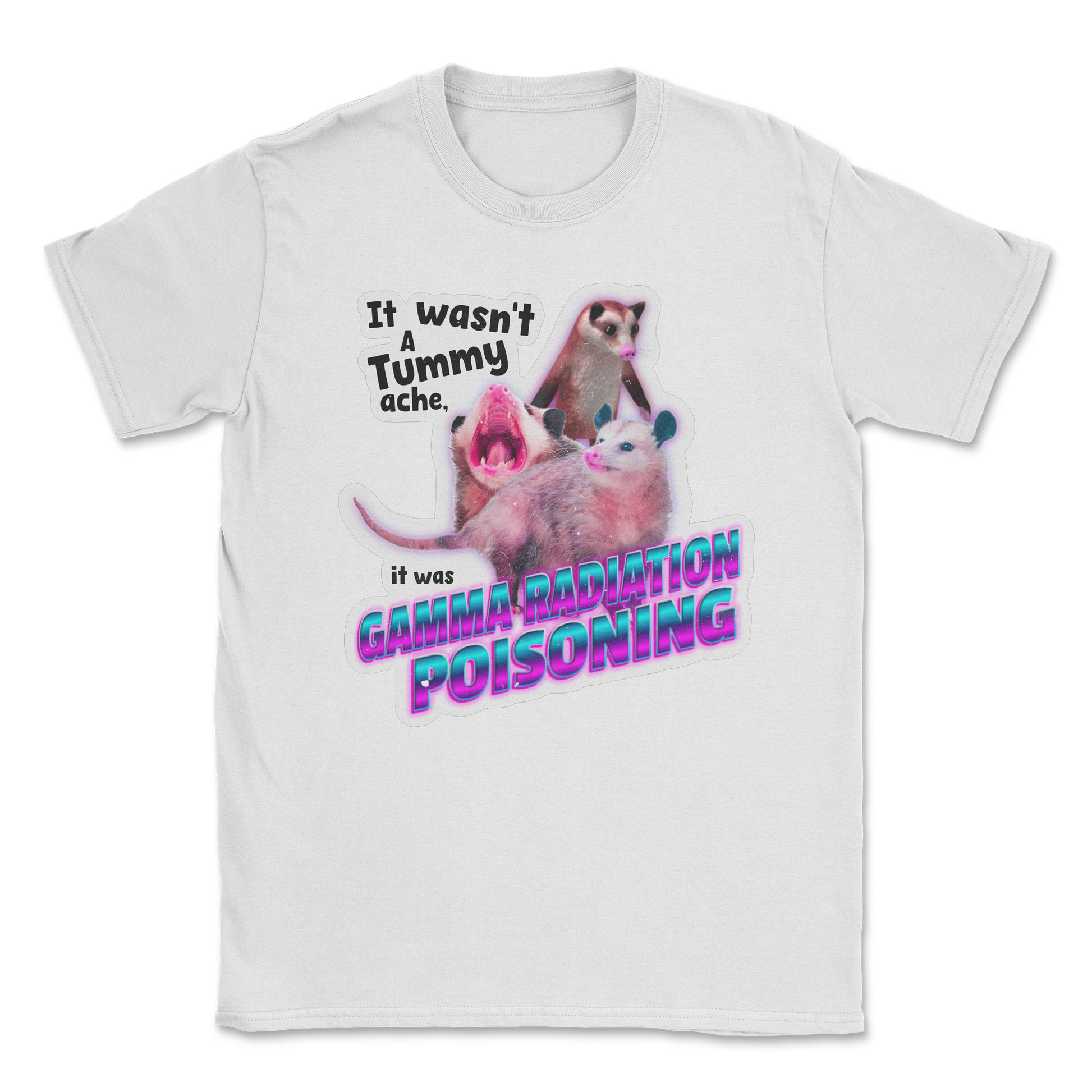 The Nice Shirt T-Shirt Possum Radiation  in White