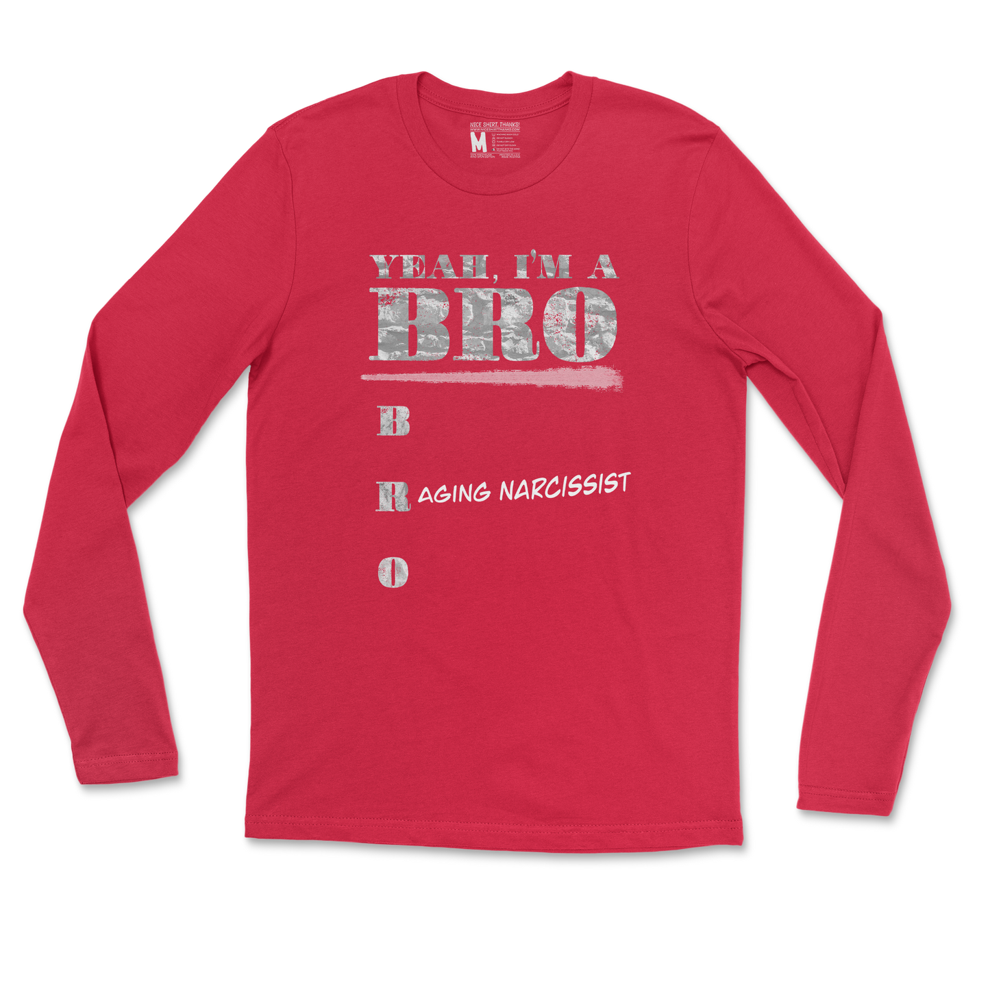 Gildan SoftStyle Long Sleeve Im Your Bro in Red