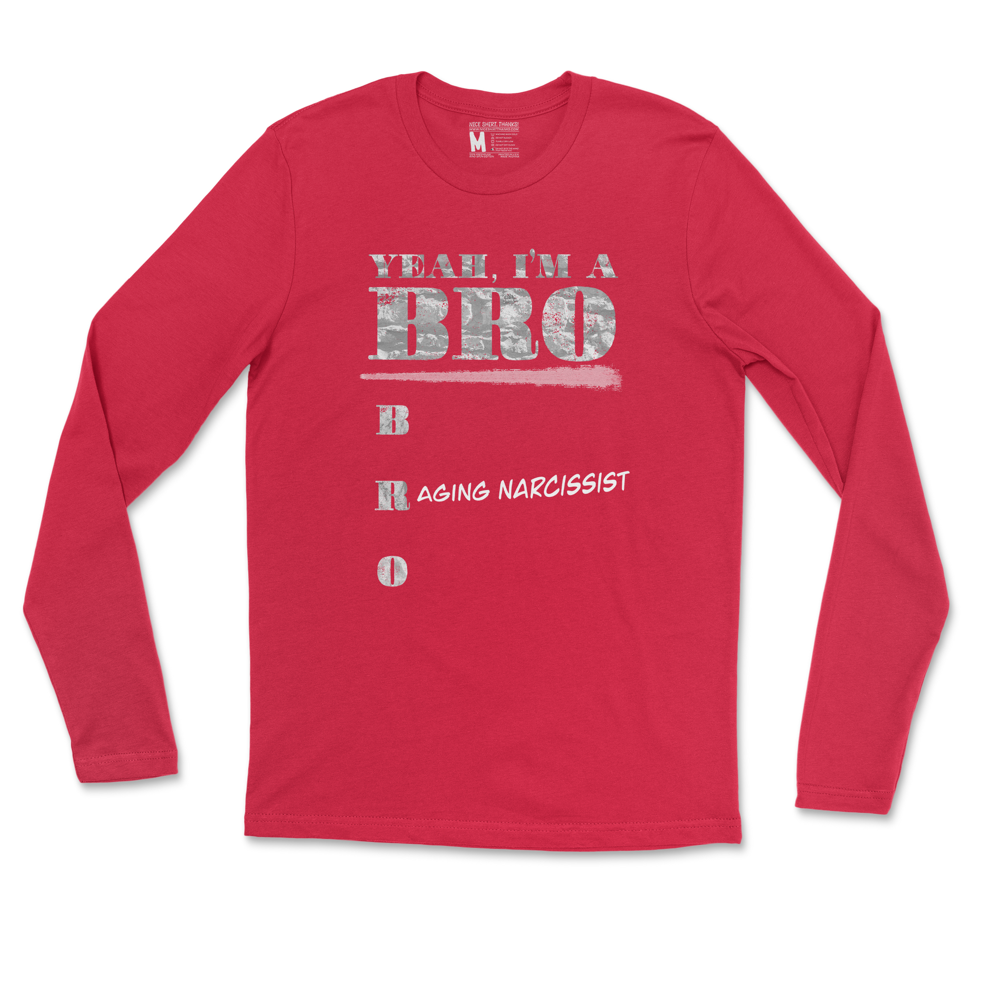 Gildan SoftStyle Long Sleeve Im Your Bro in Red