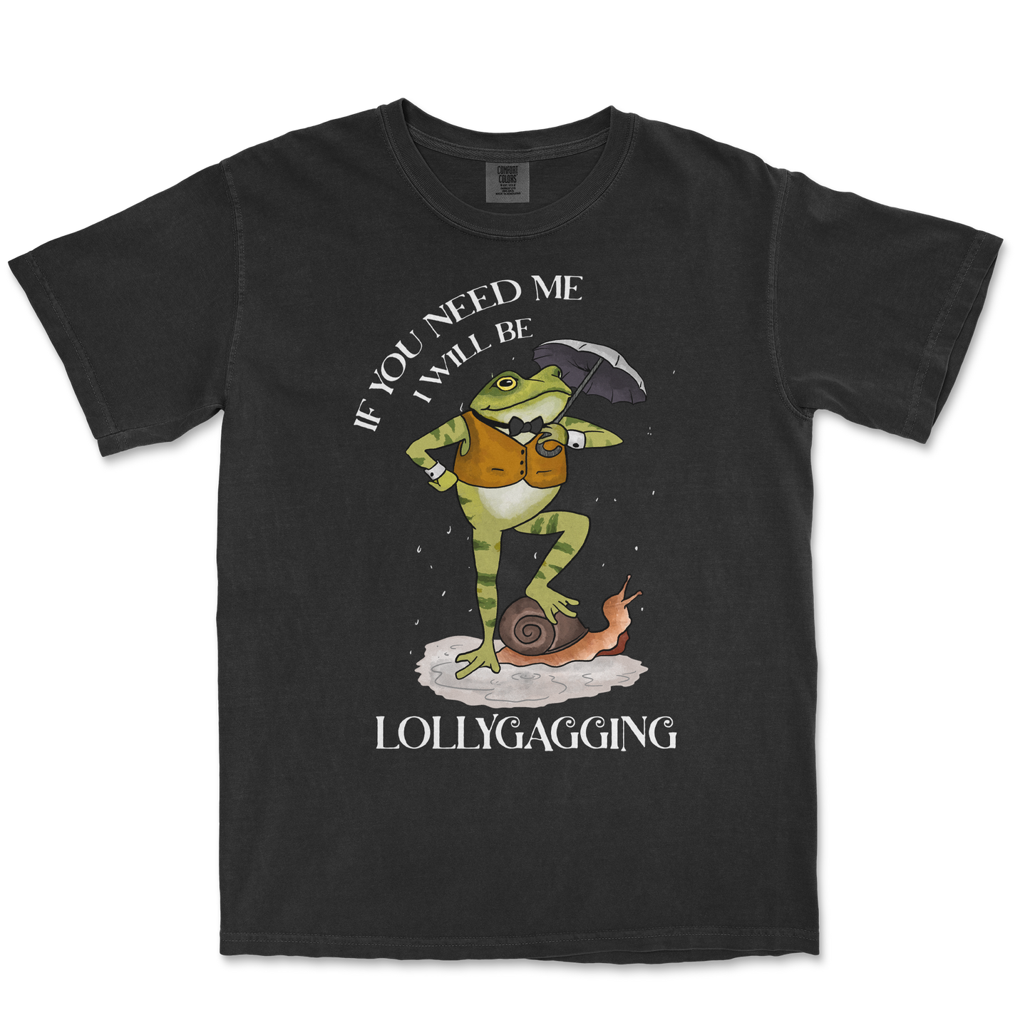 Comfort Colors T-Shirt Lollygagging in Black