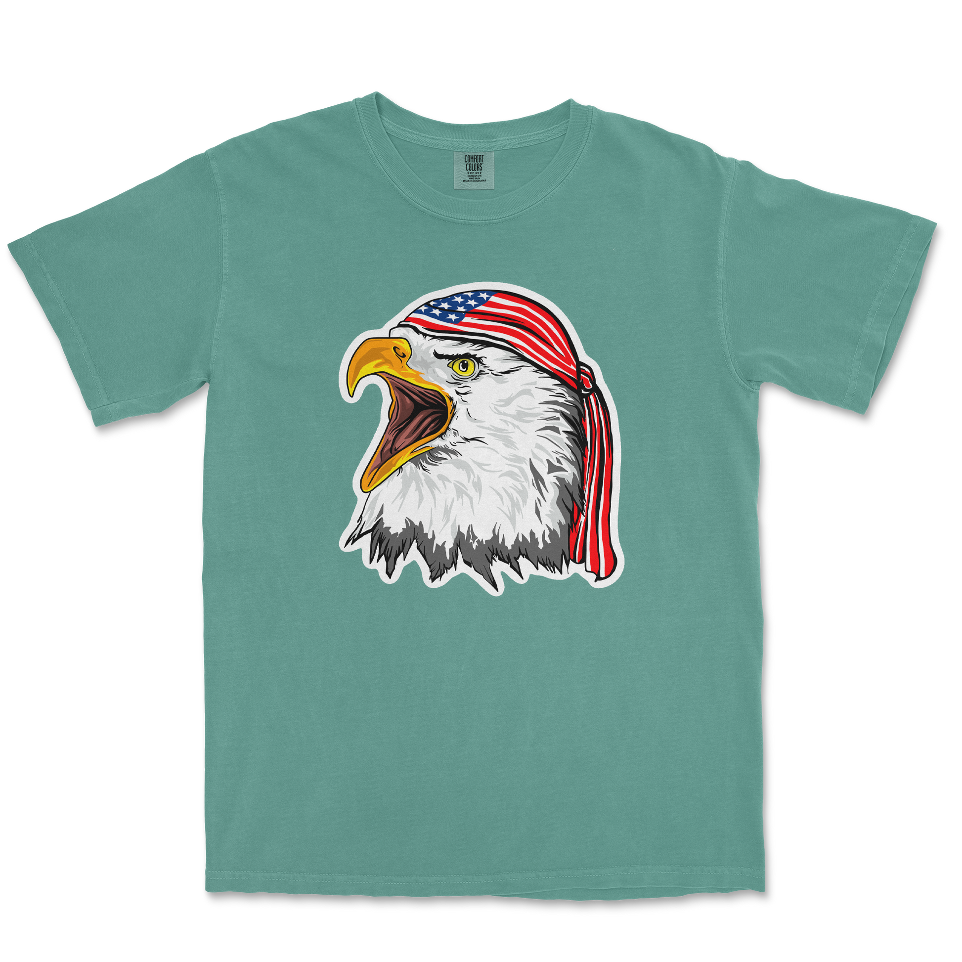 Comfort Colors T-Shirt Freedom Eagle in Light Green