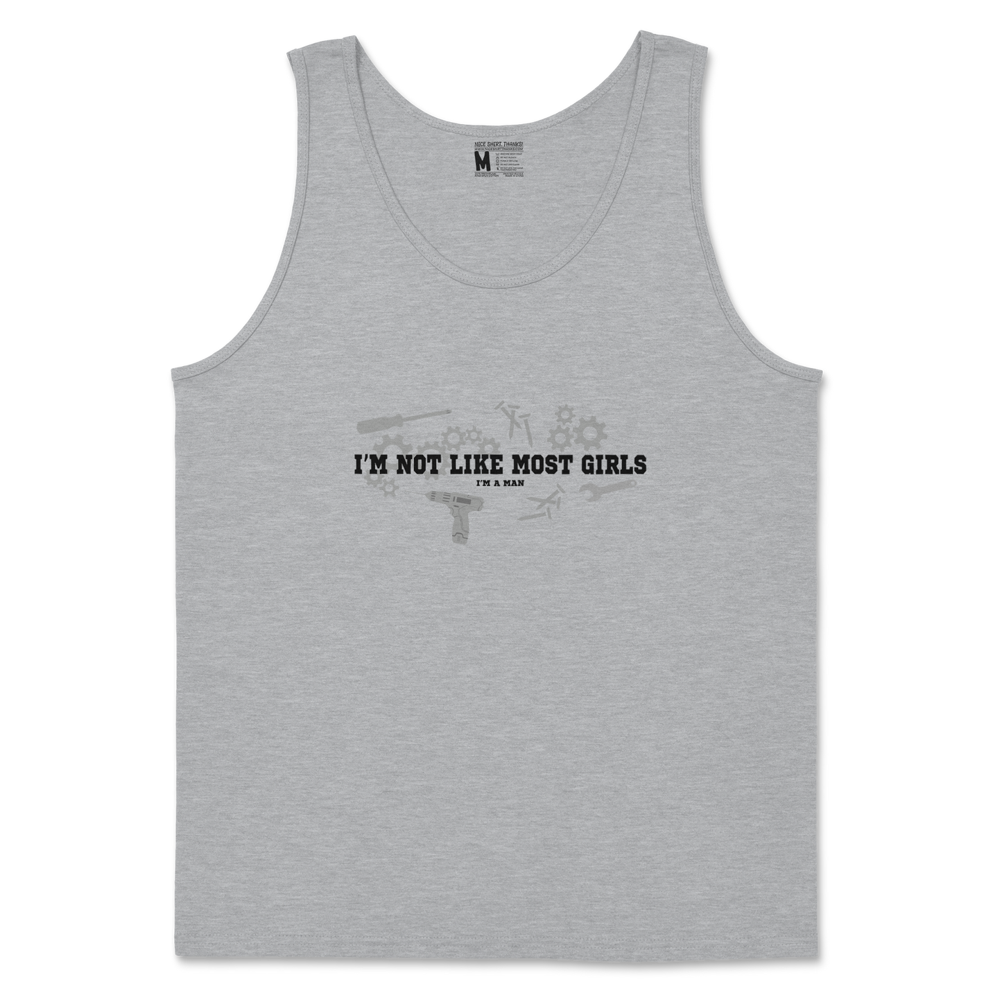 Gildan SoftStyle Tank Top Not Like Most Girls in Sports Grey