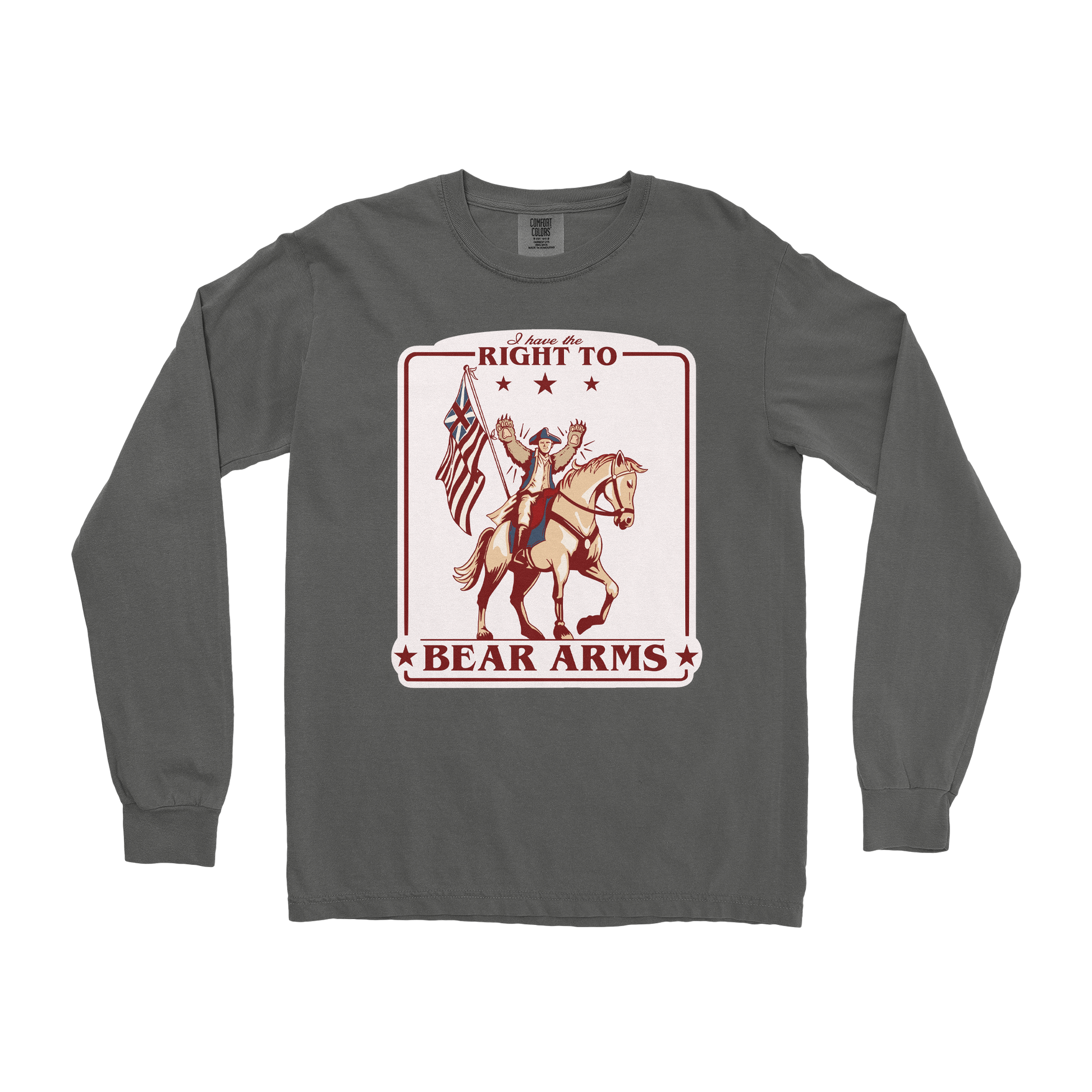 Comfort Colors Long Sleeve Right to Bear Arms in Pepper
