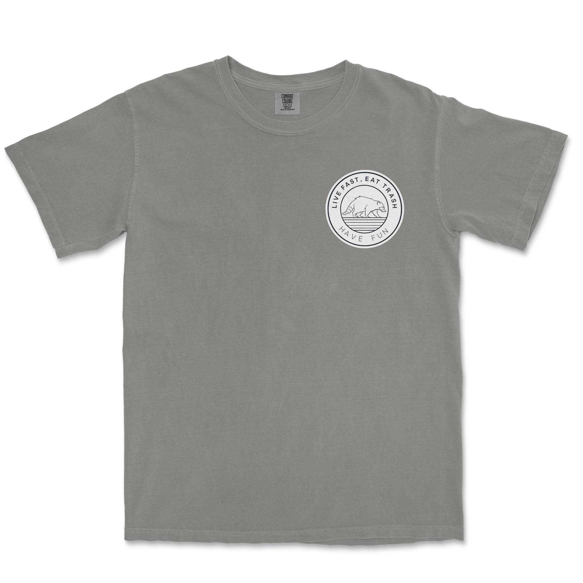 Comfort Colors T-Shirt Raccoon Logo  in Grey