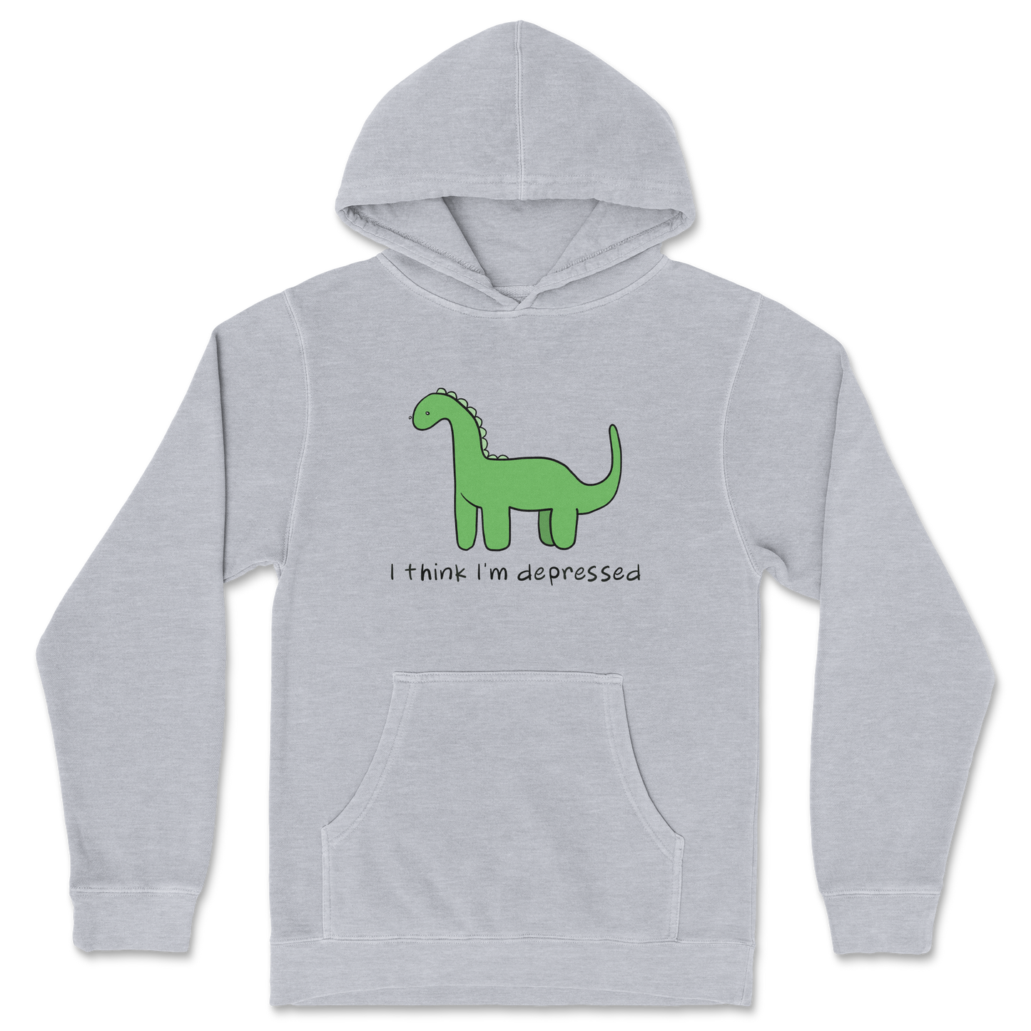 Independent Clothing Co. Hoodie Depressed Dino in Grey-Heather