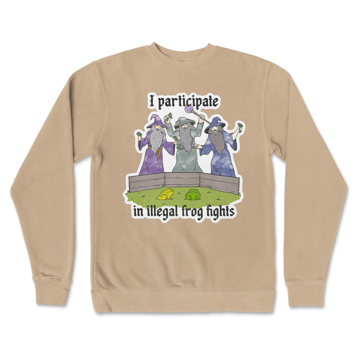Independent Clothing Co. Crew Neck Wizard Activities in Sandstone