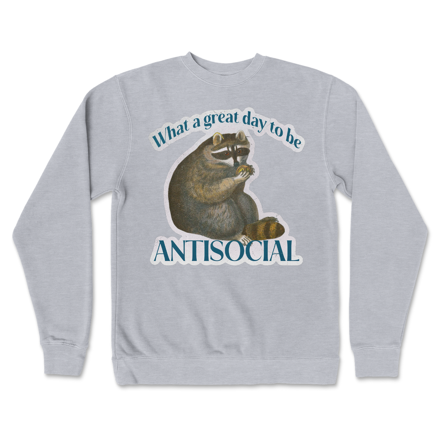 Independent Clothing Co. Crew Neck Antisocial in Grey Heather
