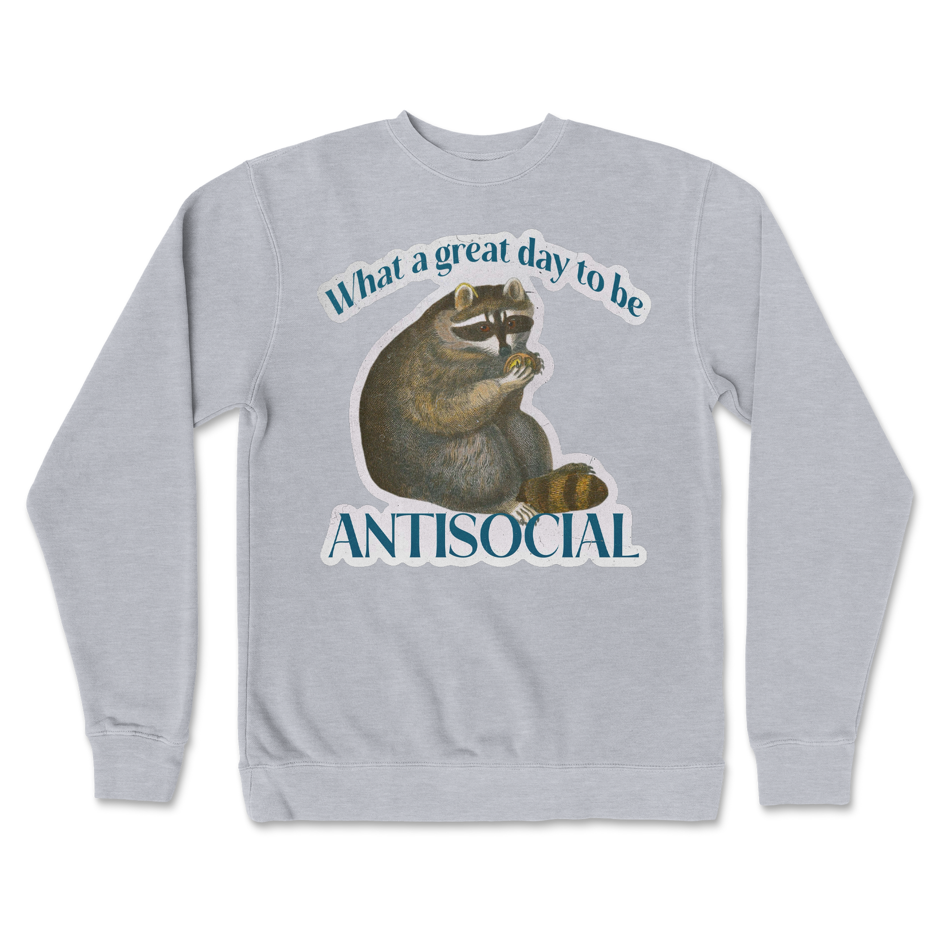 Independent Clothing Co. Crew Neck Antisocial in Grey Heather