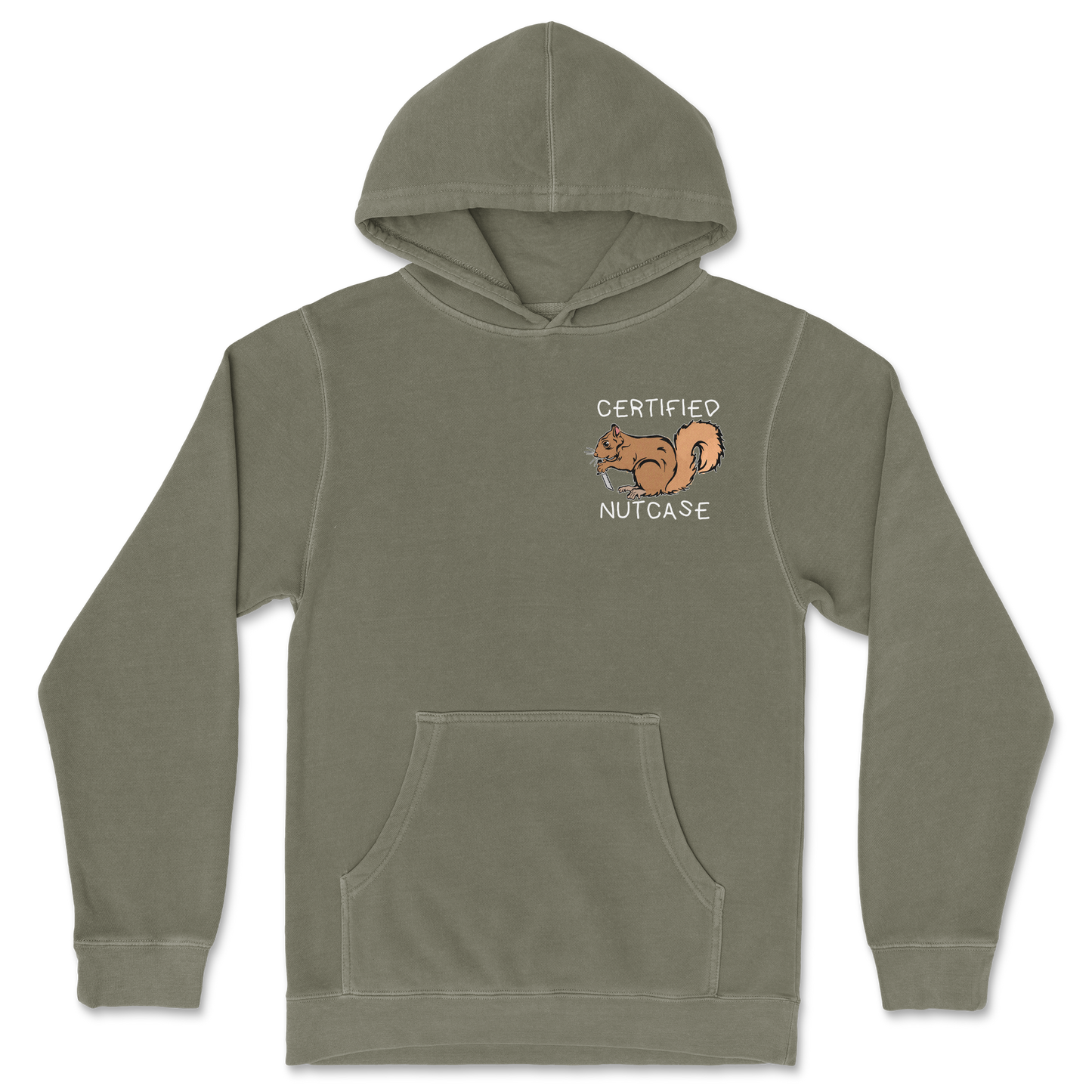 Independent Clothing Co. Hoodie Nutcase in Olive