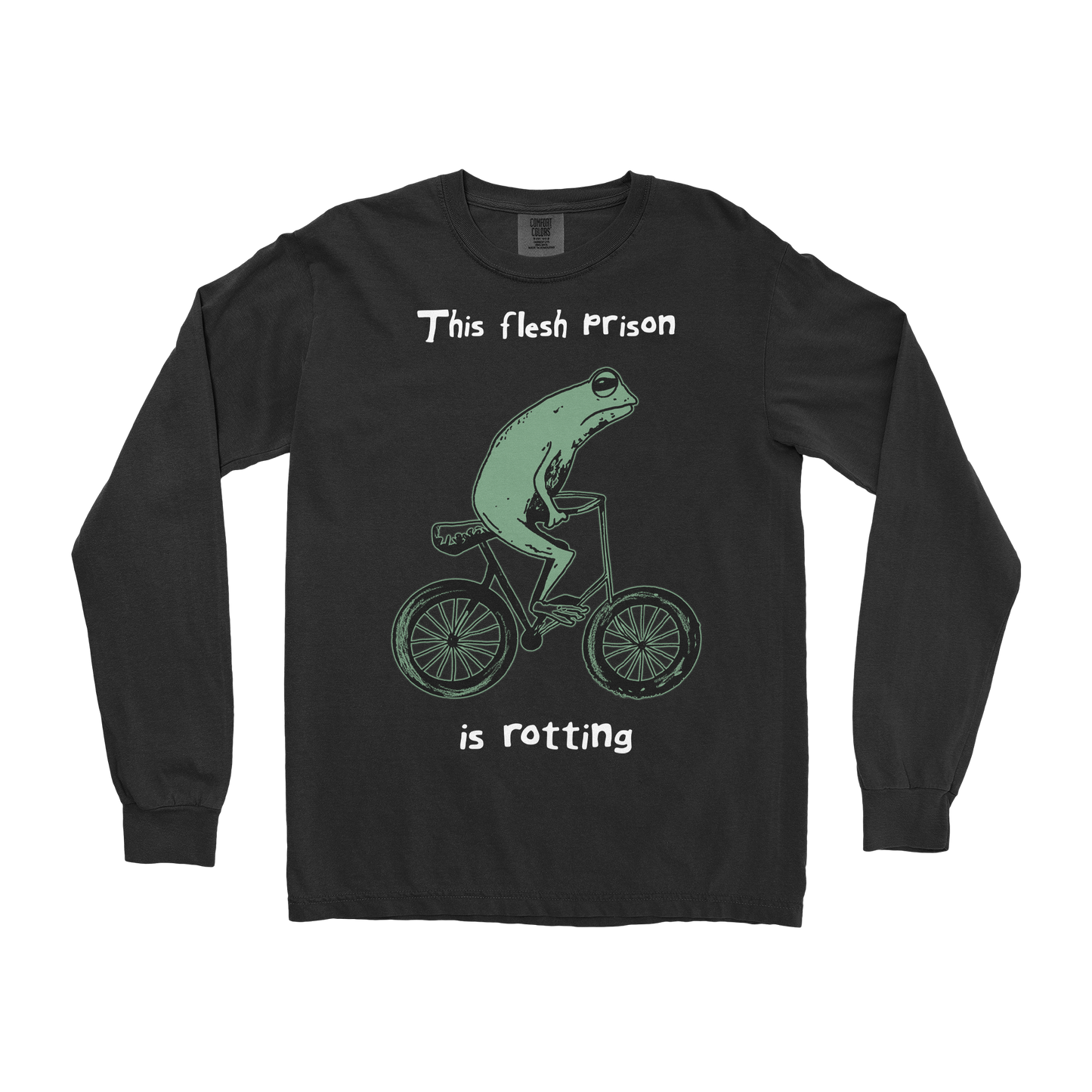 Comfort Colors Long Sleeve Flesh Prison in Black