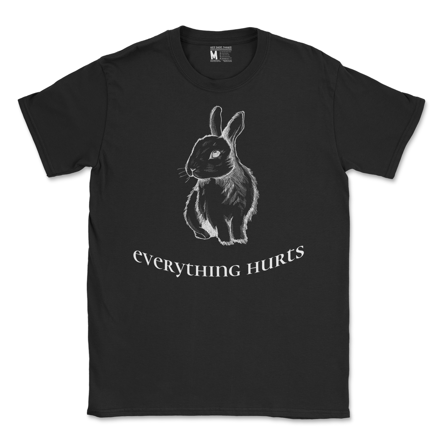 Gildan SoftStyle T-Shirt Everything Hurts in Black