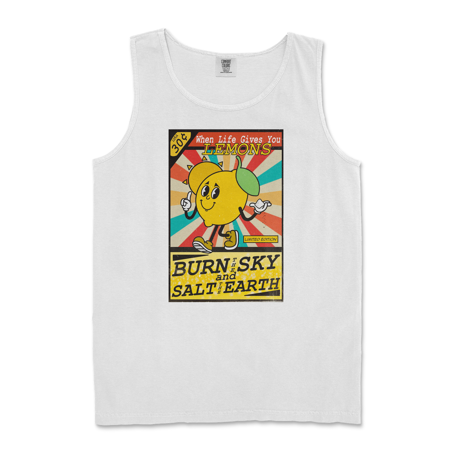 Comfort Colors Tank Top Life Gives You Lemons in White