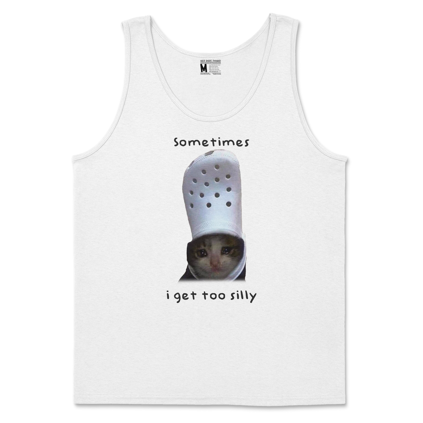 Gildan SoftStyle Tank Top Got Too Silly in White