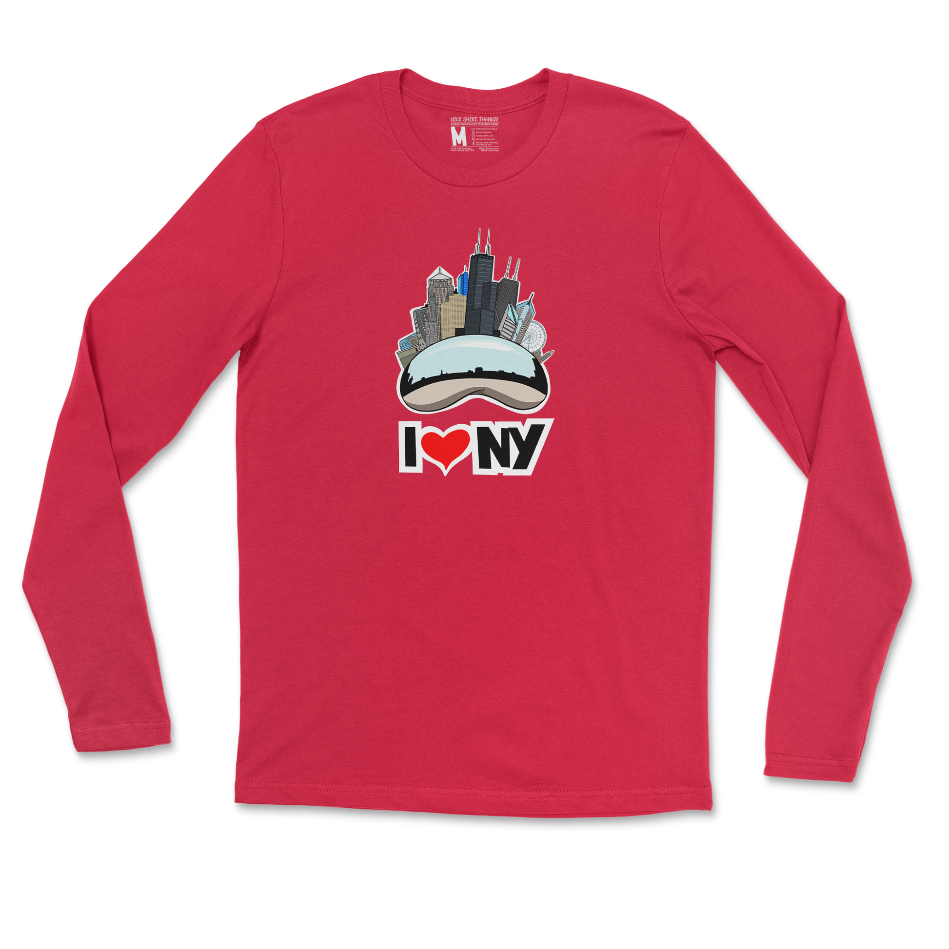 Gildan SoftStyle Long Sleeve in Red