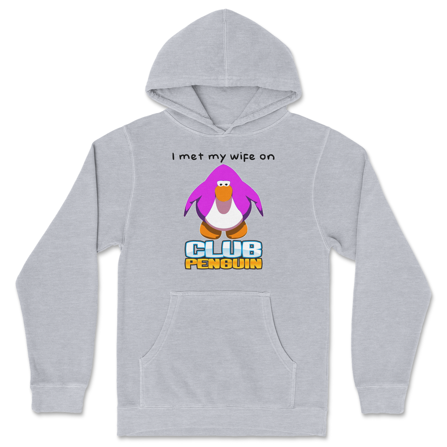 Independent Clothing Co. Hoodie Club Penguin Wife in Grey-Heather