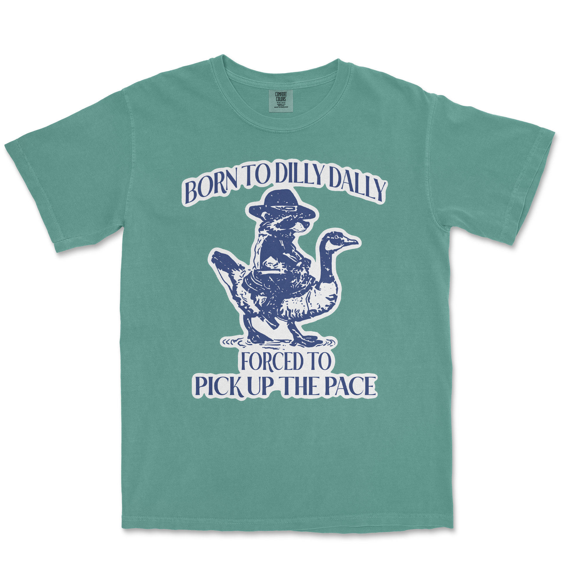 Comfort Colors T-Shirt Dilly Dally  in Light-Green