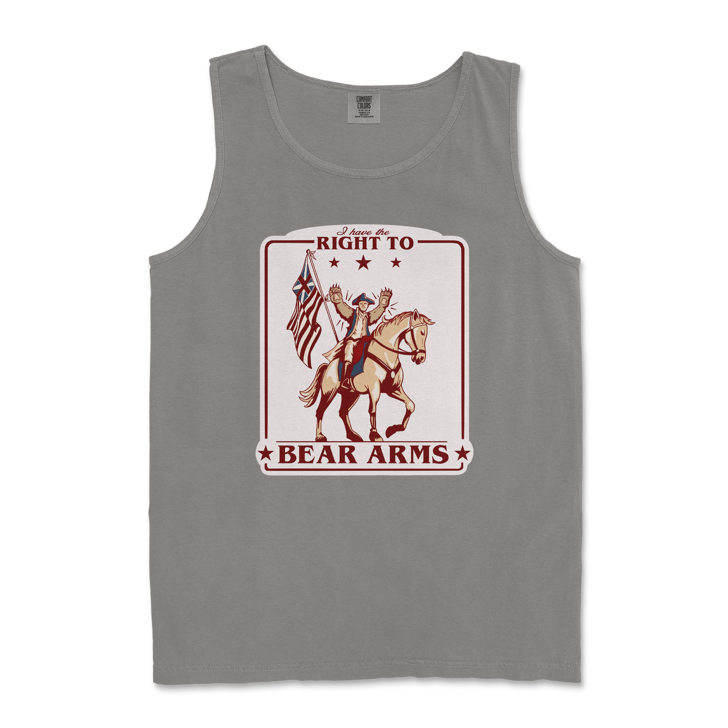 Comfort Colors Tank Top Right to Bear Arms in Grey