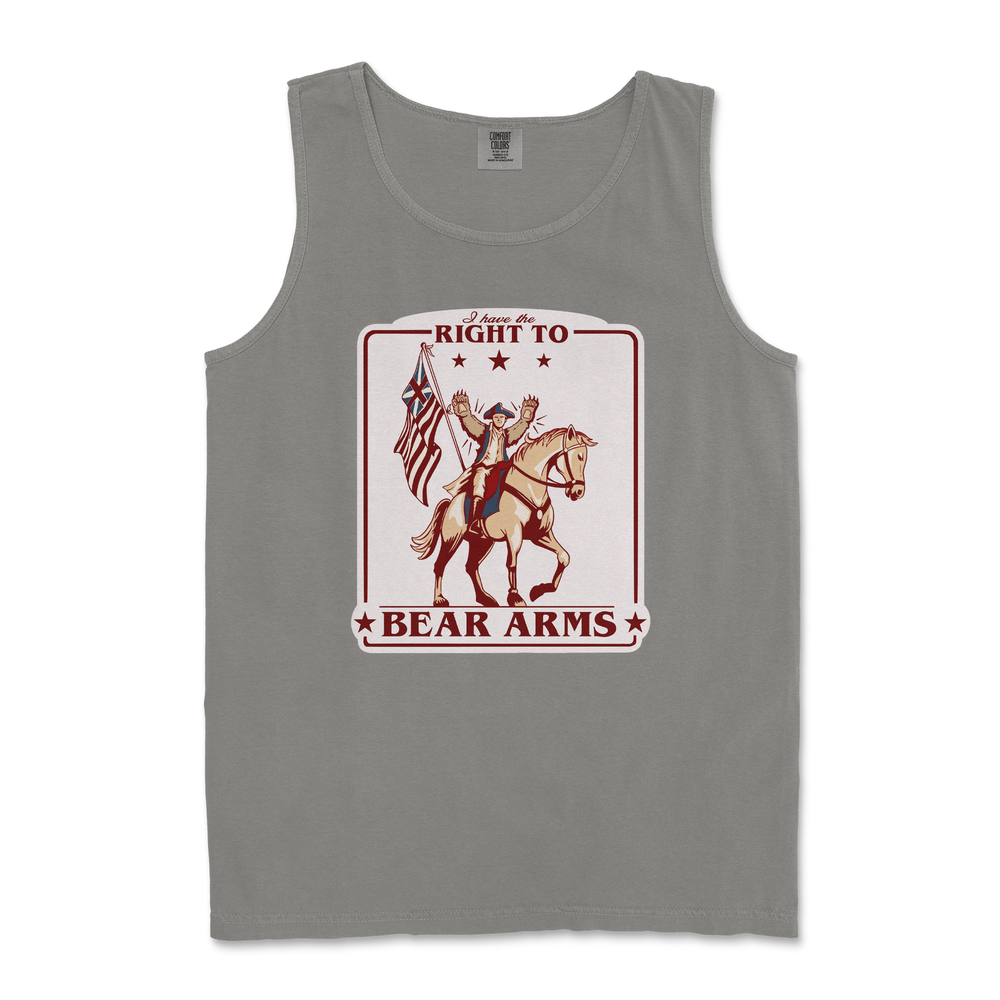 Comfort Colors Tank Top Right to Bear Arms in Grey