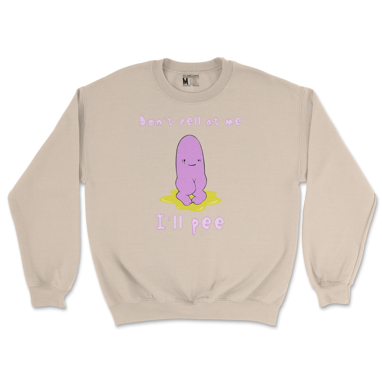 Gildan SoftStyle Crew Neck Dont Yell 2 in Sand
